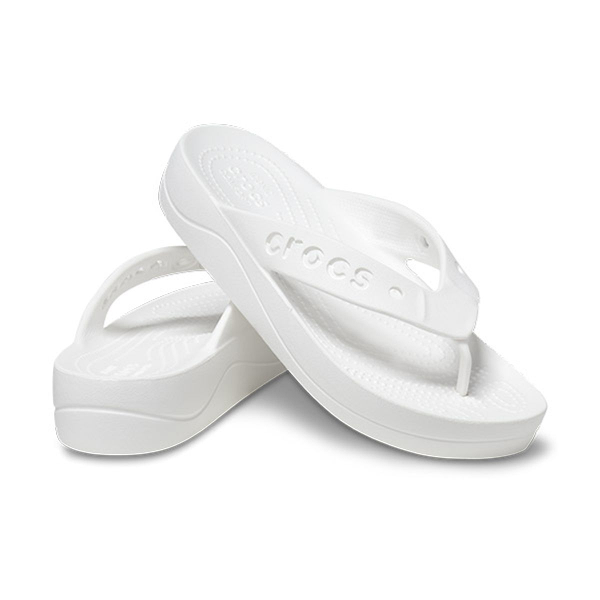 크록스(CROCS) 여성 바야 플랫폼 플립 WT (24SWSD208395)