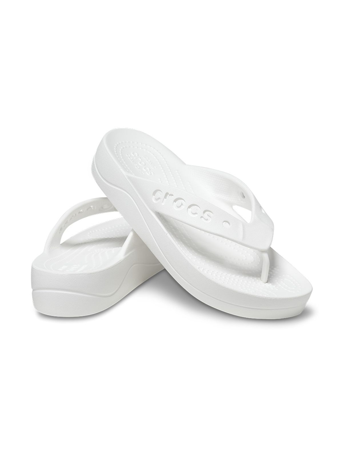 크록스(CROCS) 여성 바야 플랫폼 플립 WT (24SWSD208395)