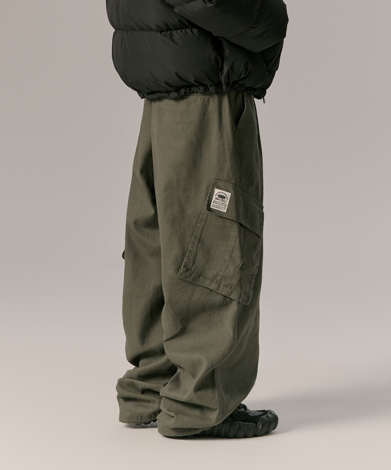 MUSINSA | URBANDTYPE Cotton Wide Cargo Pants_Khaki
