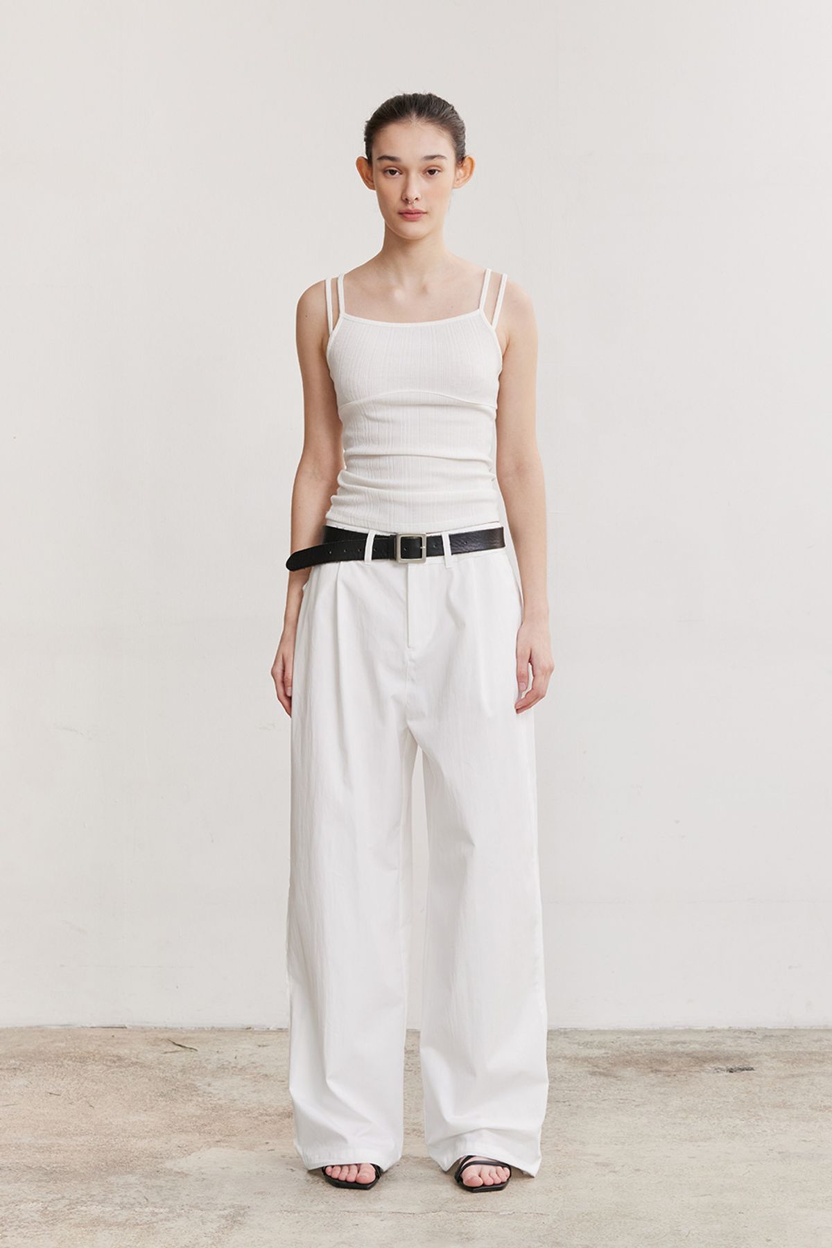 애프터아워즈(AFTERHOURS) DOUBLE STRAP SLEEVELESS (IVORY)