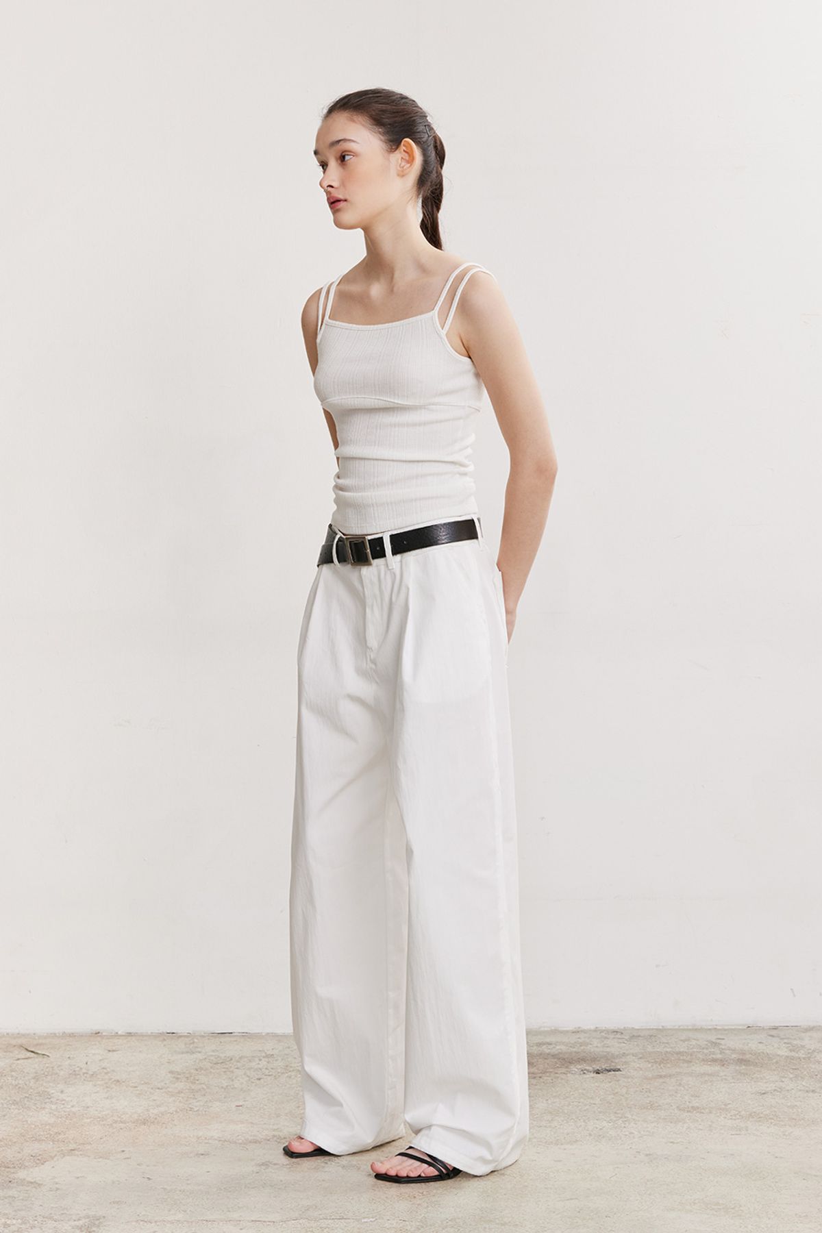애프터아워즈(AFTERHOURS) DOUBLE STRAP SLEEVELESS (IVORY)