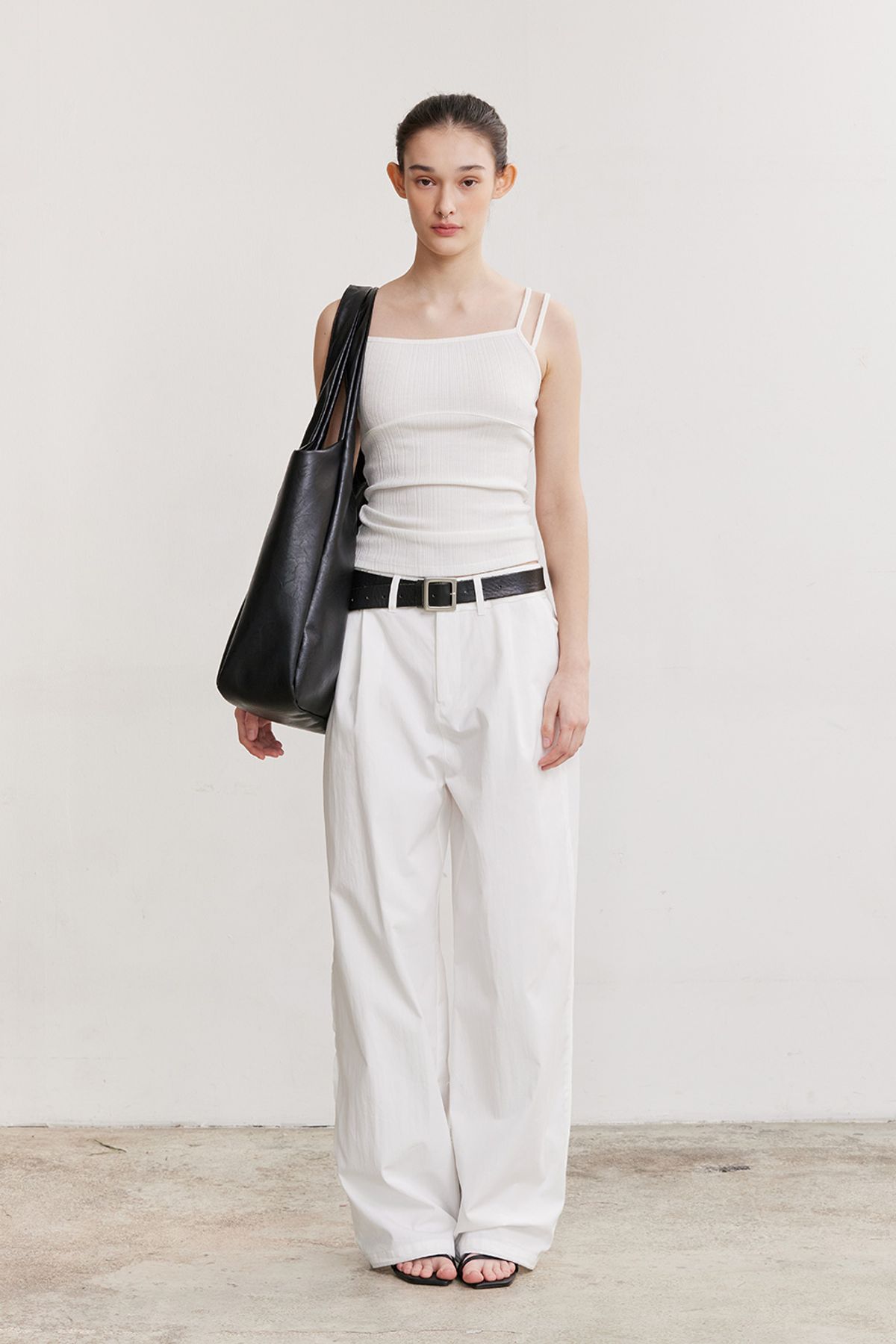 애프터아워즈(AFTERHOURS) DOUBLE STRAP SLEEVELESS (IVORY)