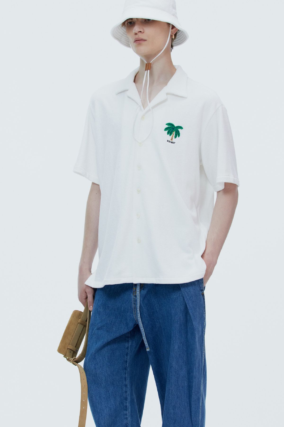 노앙(NOHANT) TERRY SHORT SLEEVE SHIRT WHITE