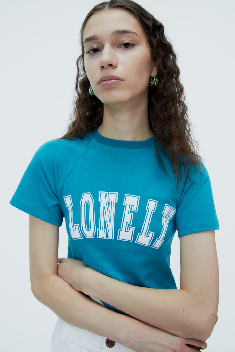 NOHANT ■ LONELY/LOVELY SALT WASHING SHORT SLEEVE T-SHIRT LONELY/LOVELY SALT WASHING SHORT SLEEVE T-SHIRT CHARCOAL