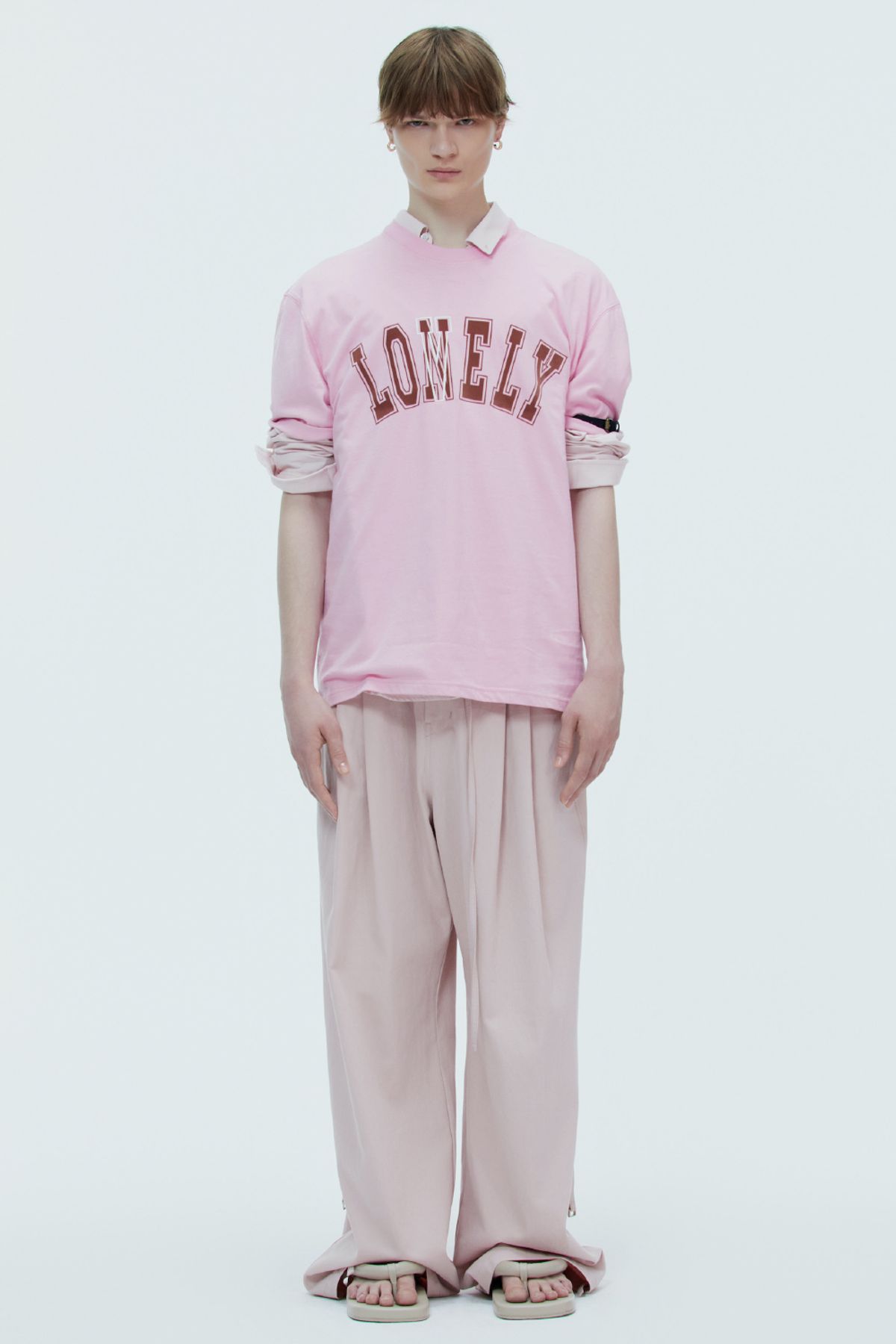 노앙(NOHANT) LONELY/LOVELY SHORT SLEEVE T SHIRT RESORT-PINK