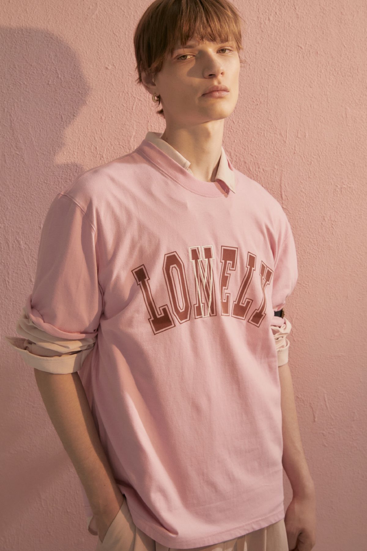 노앙(NOHANT) LONELY/LOVELY SHORT SLEEVE T SHIRT RESORT-PINK