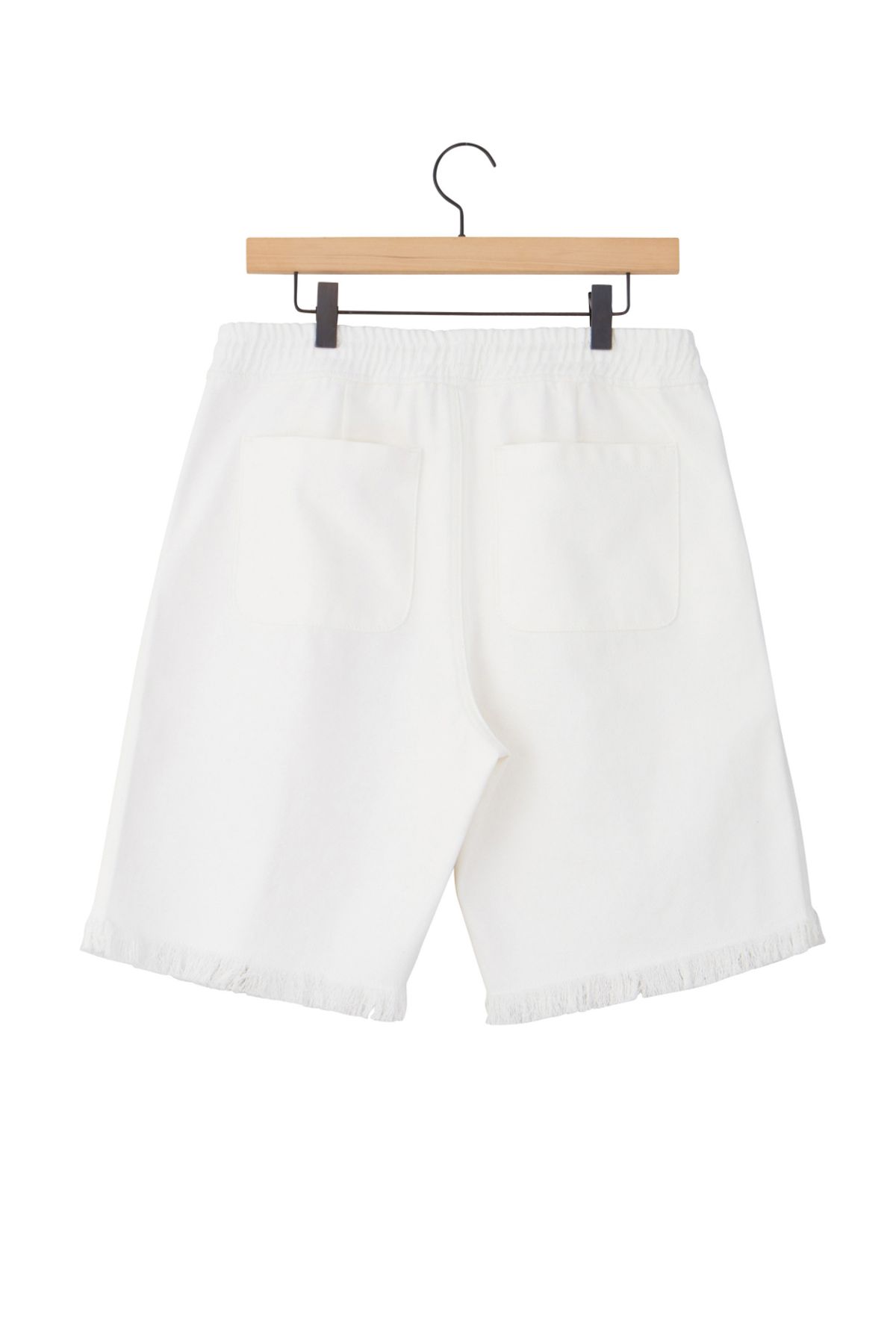 노앙(NOHANT) OVERSIZED FRINGE SHORTS WHITE