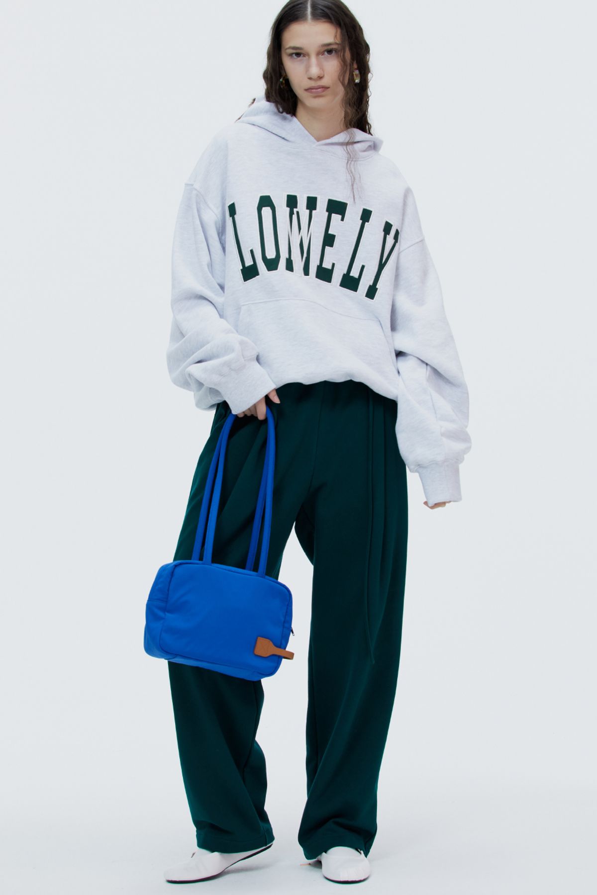노앙(NOHANT) ONE TUCK JERSEY BELT PANTS  DEEP GREEN