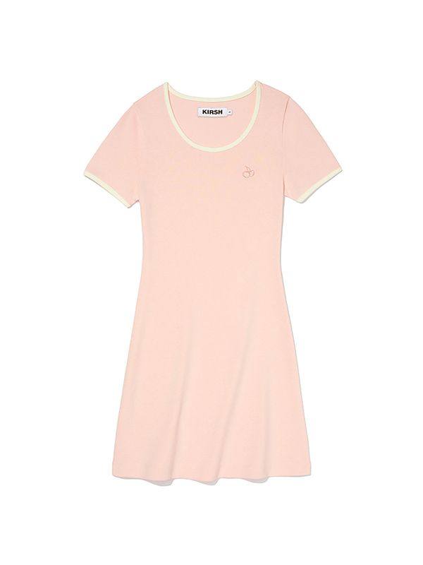 [ KIRSH ]★SMALL CHERRY DRESS MUSINSA | KIRSH Small Cherry Square Neck Dress [Sky]