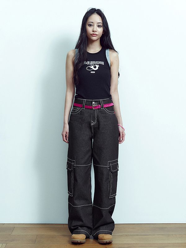 ★2024SS新作★KIRSH X TRUERELIGION★TIGHT SLEEVELESS MUSINSA | KIRSH Kirsh x True Religion Tight Sleeveless [Black]