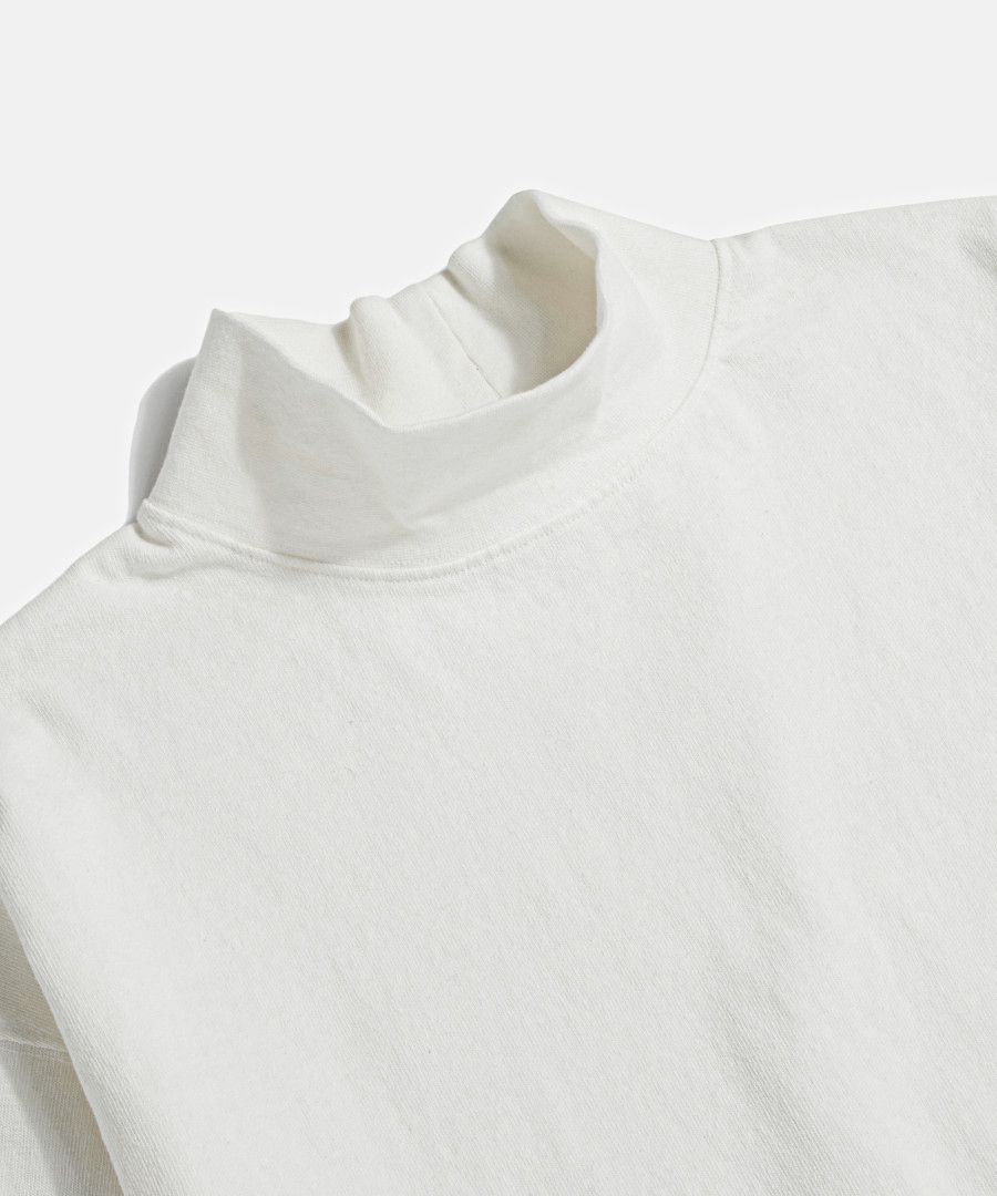 MUSINSA公式 | ESPIONAGE Mock Neck Heavyweight LS Tee Off White
