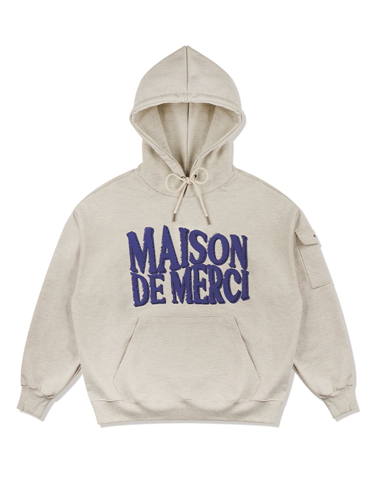 라 메종 스튜디오(LA MAISON STUDIO) UNISEX 카고포켓 DISPLACE 로고 후드 오트밀(FCE1TS102M)