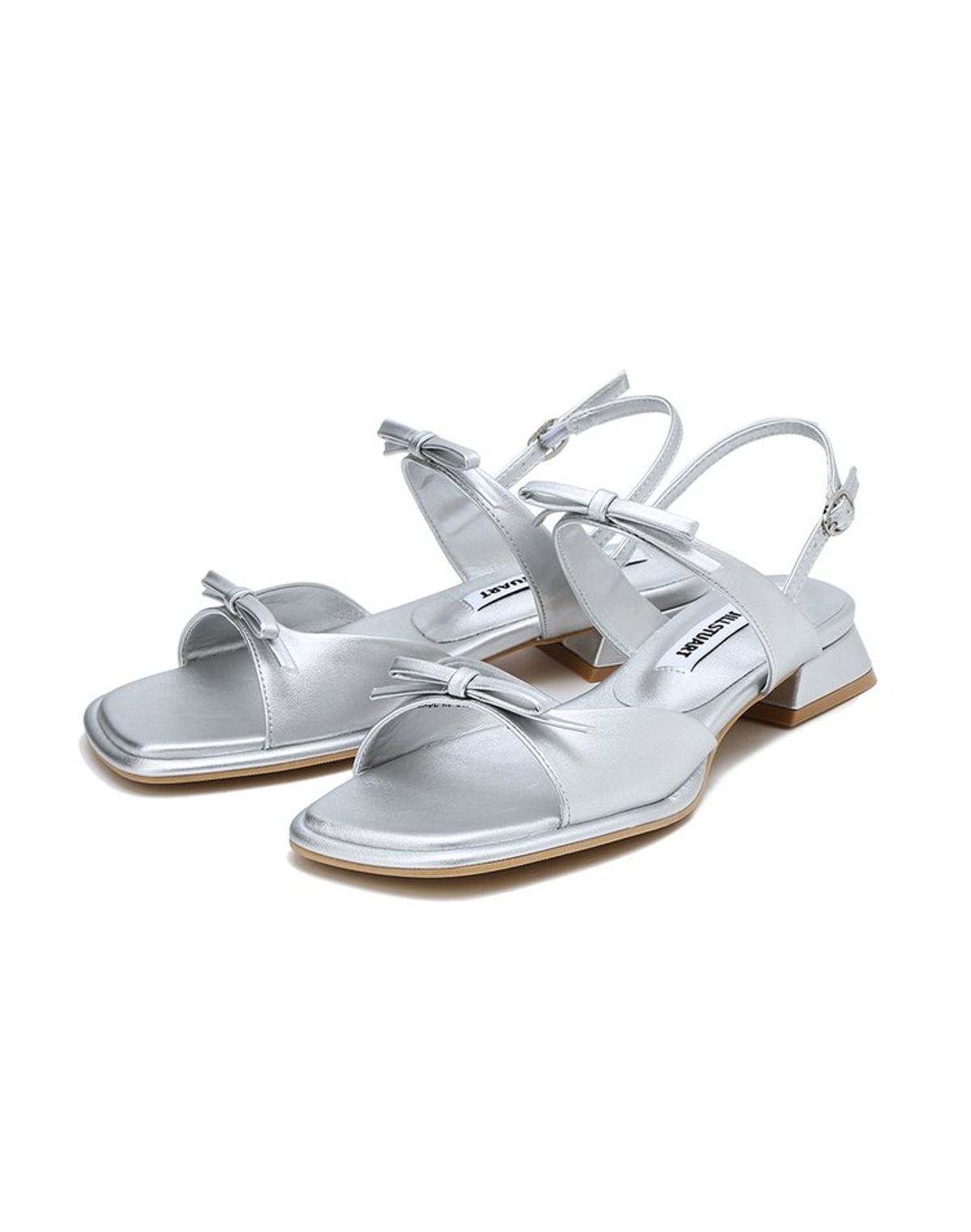 질바이질스튜어트(JILL BY JILLSTUART) [엘리] 스퀘어 토 리본 플랫 샌들 - 2colors