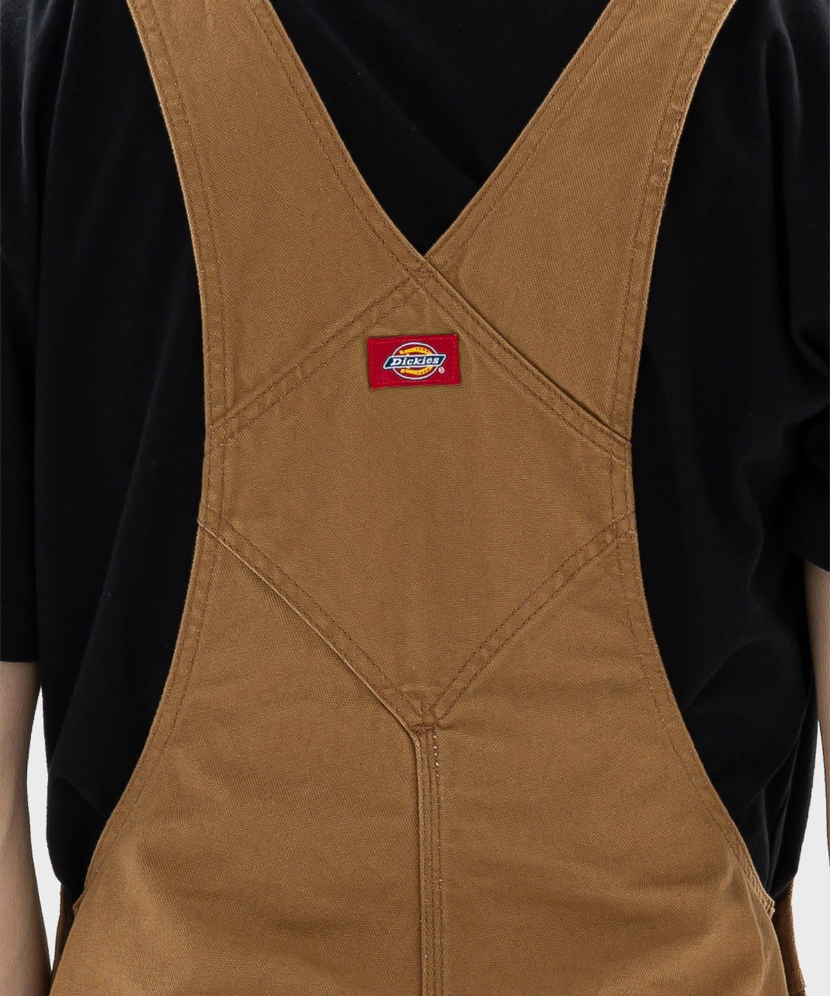 디키즈(DICKIES) BIB 덕 캔버스 오버롤 팬츠 Brown