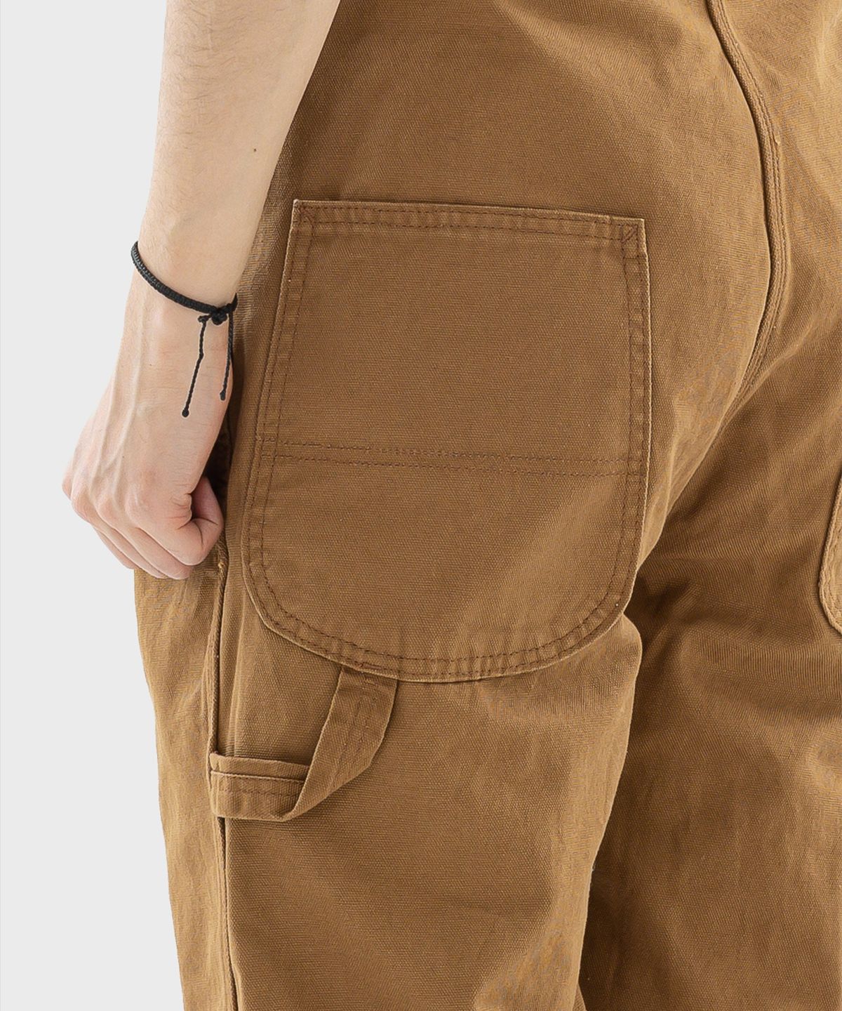 디키즈(DICKIES) BIB 덕 캔버스 오버롤 팬츠 Brown