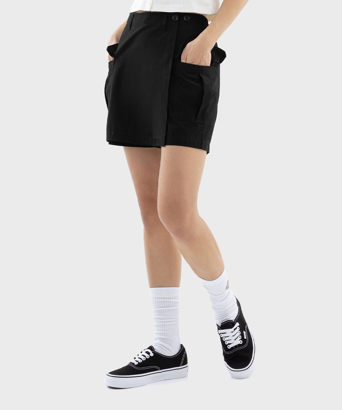 디키즈(DICKIES) 우먼스 릴렉스핏 스커트 팬츠 Black