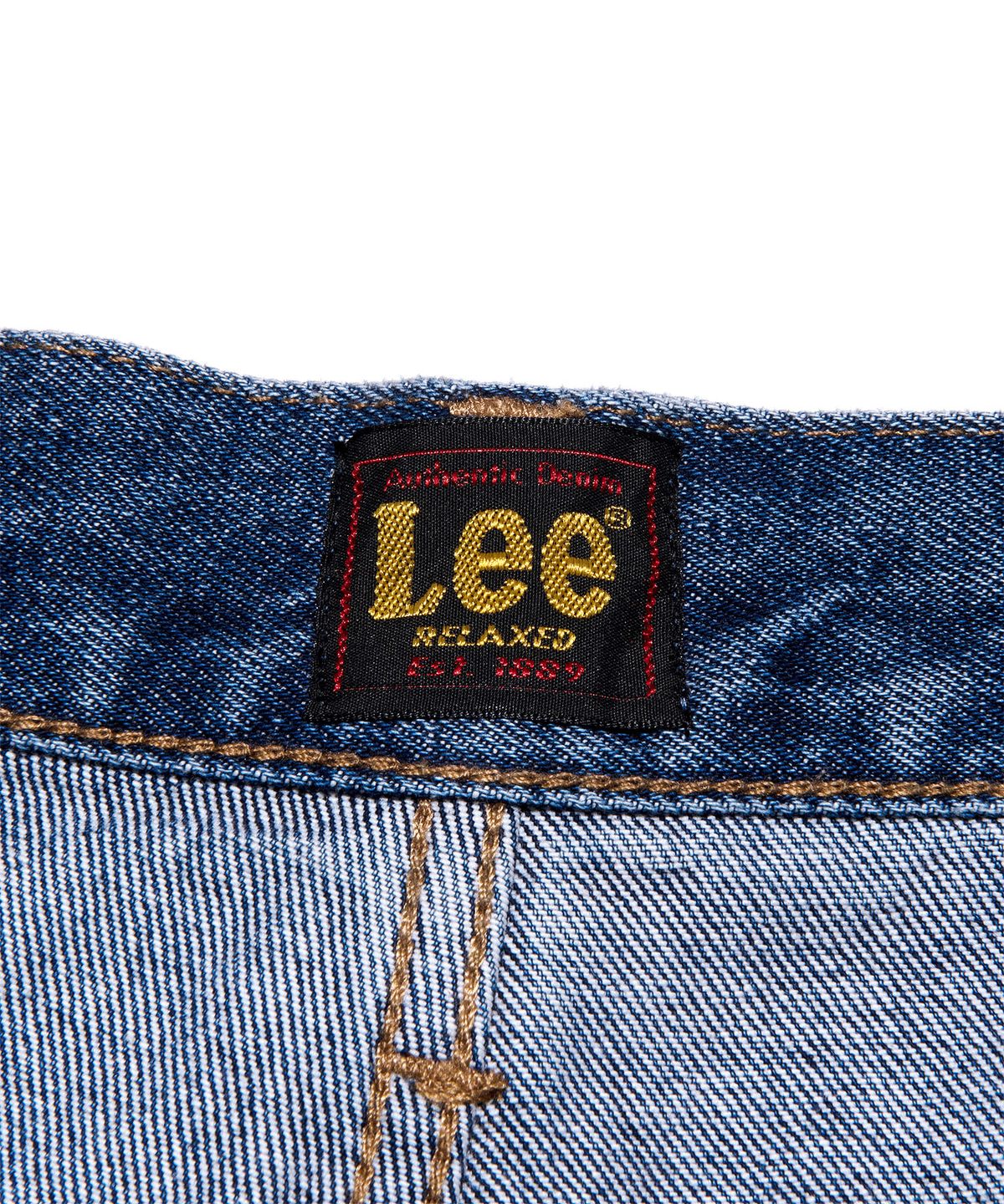 리(LEE) 맨 릴랙스드핏 데미지 데님 팬츠 인디고 미듐