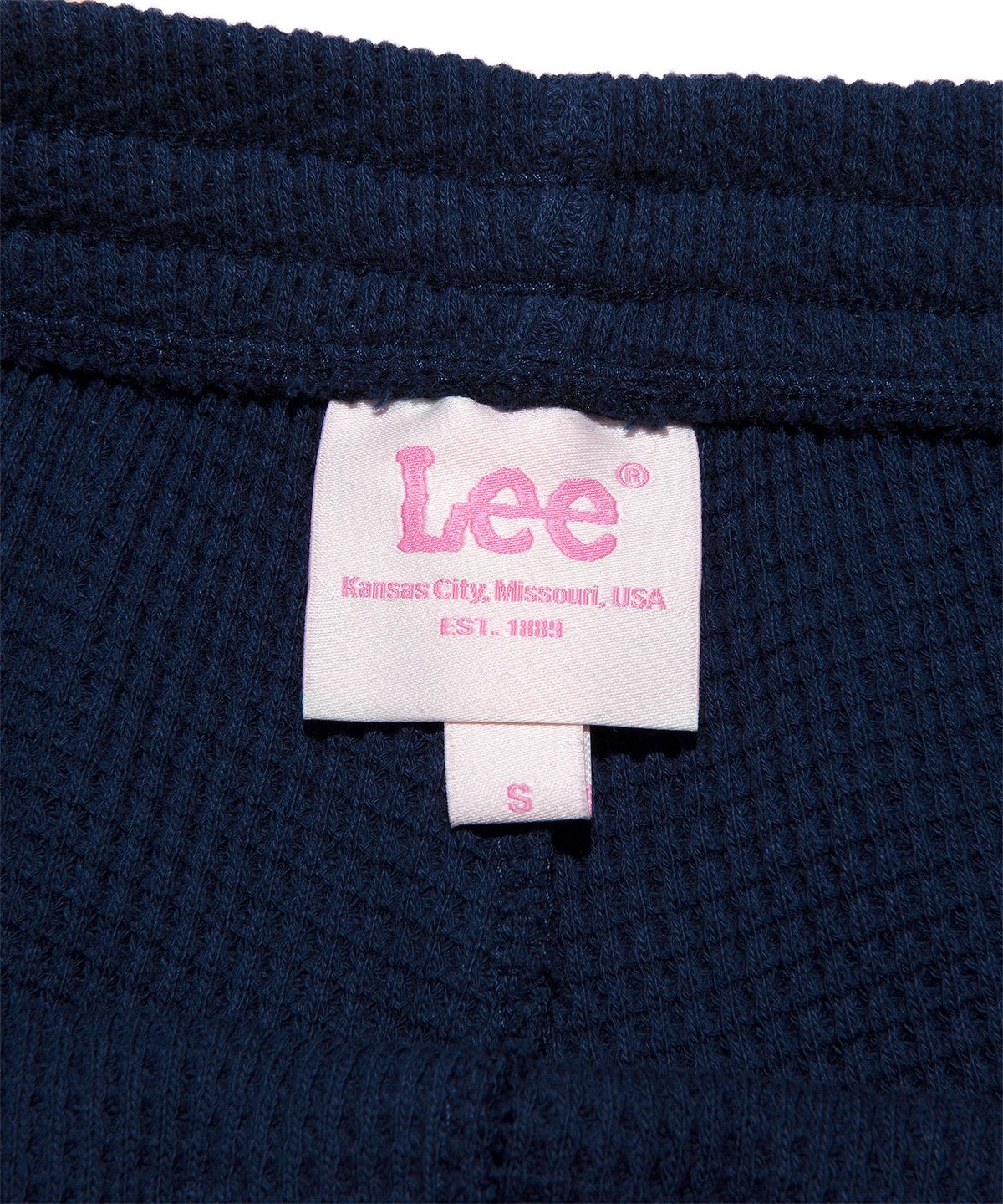 리(LEE) 우먼 와플 쇼츠 네이비