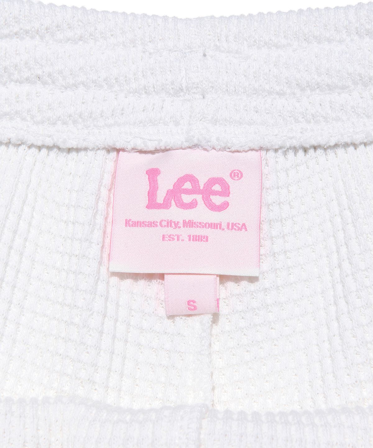 리(LEE) 우먼 와플 쇼츠 화이트