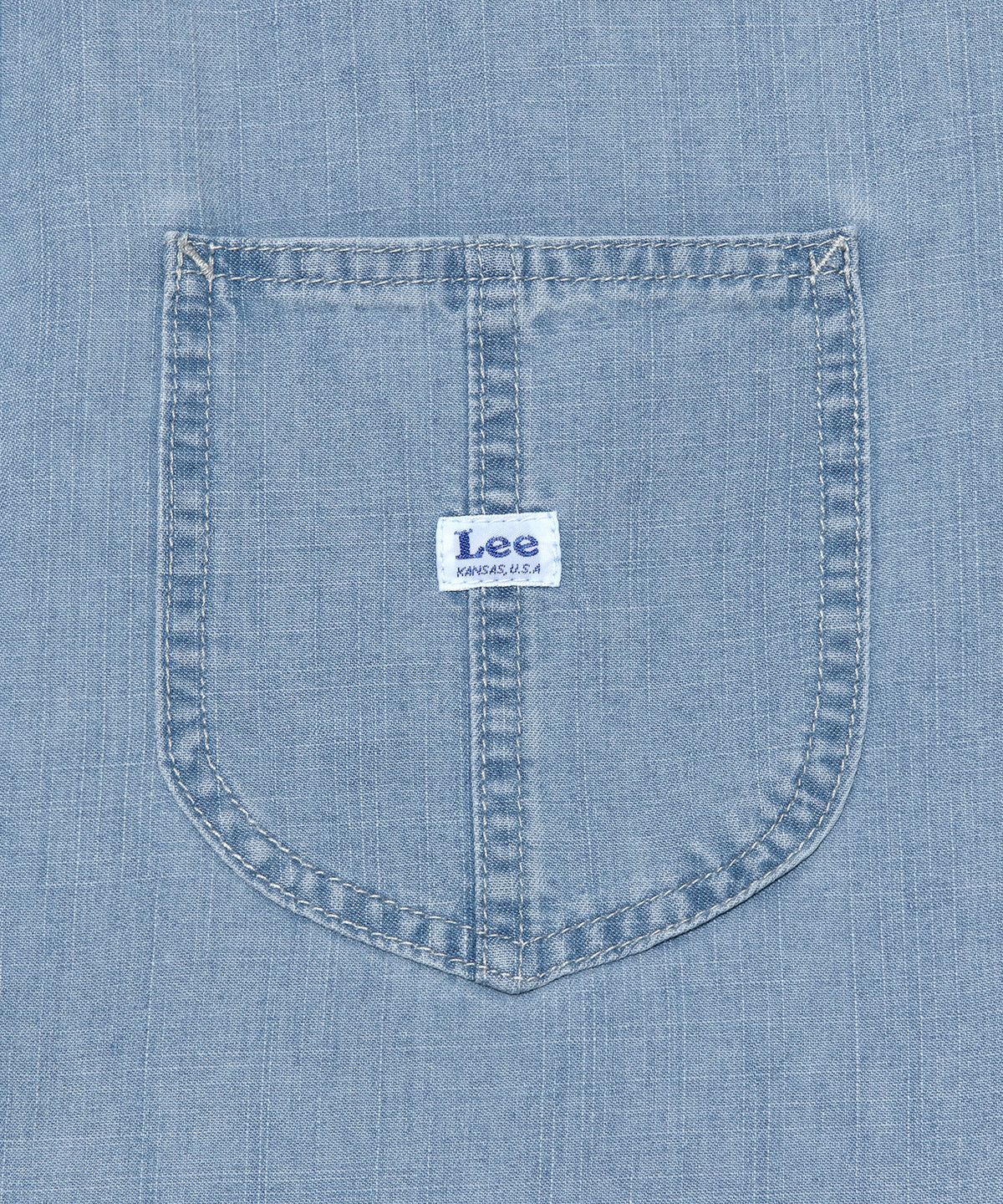 리(LEE) 로코 포켓 데님 반팔 셔츠 인디고 라이트