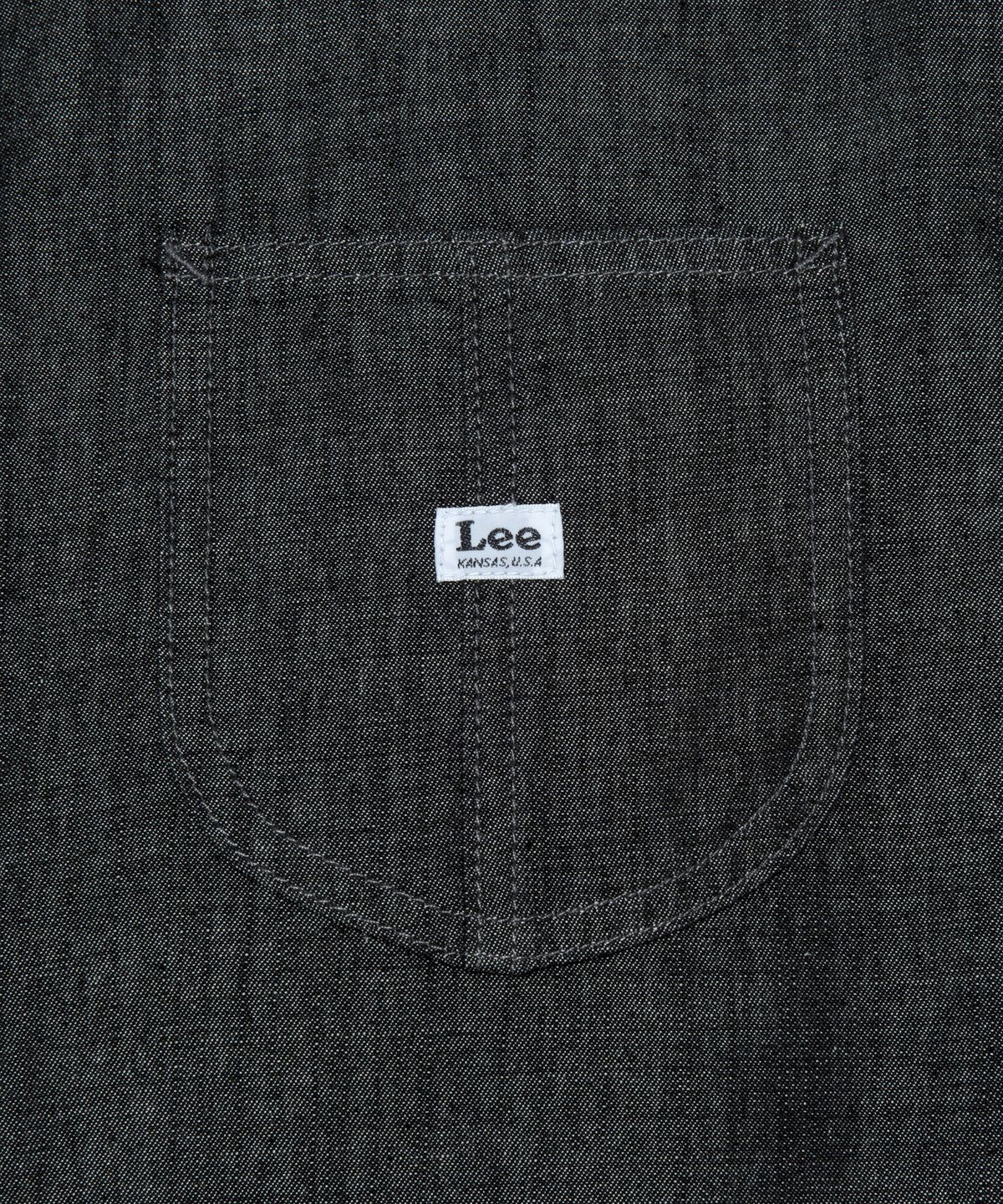 리(LEE) 로코 포켓 데님 반팔 셔츠 블랙 워싱