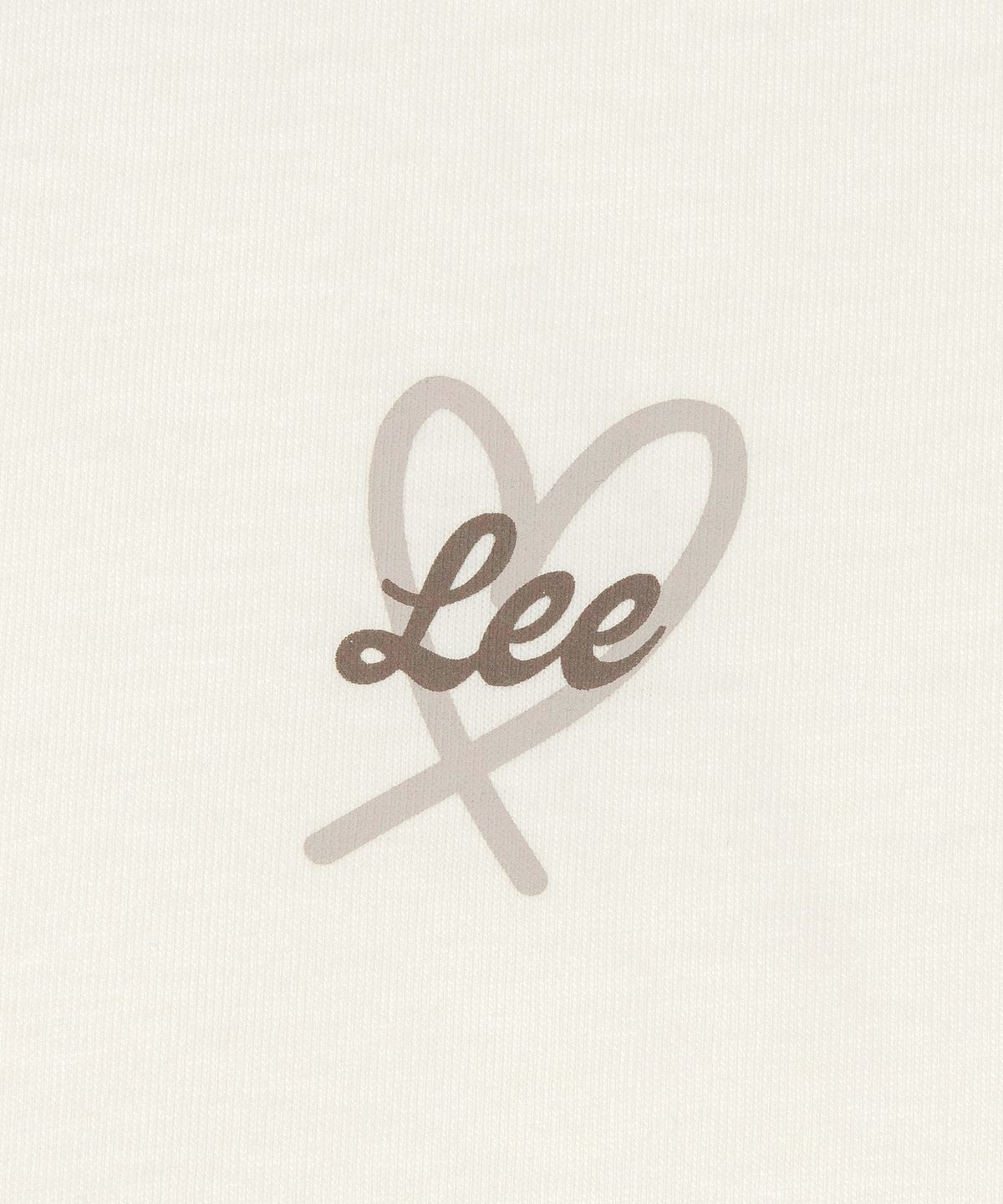 리(LEE) 우먼 하트 링거 크롭 티셔츠 초콜렛