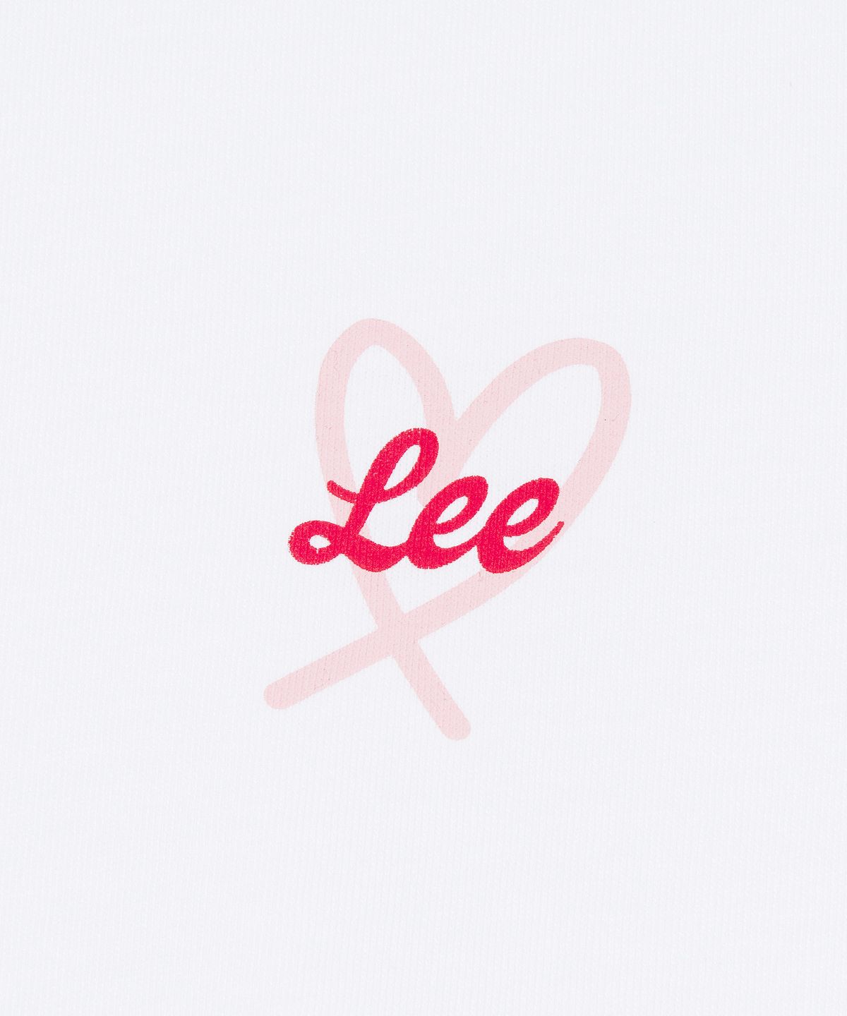 리(LEE) 우먼 하트 링거 크롭 티셔츠 레드