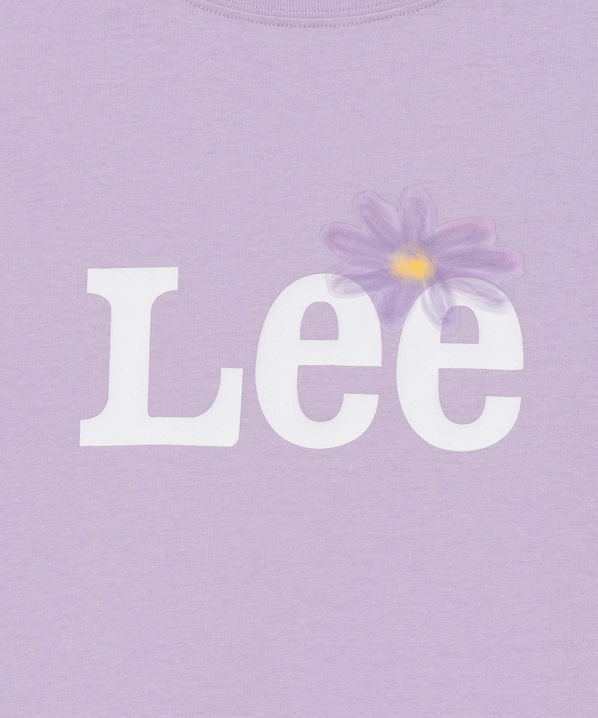 리(LEE) 우먼 그래픽 크롭 티셔츠 라벤더
