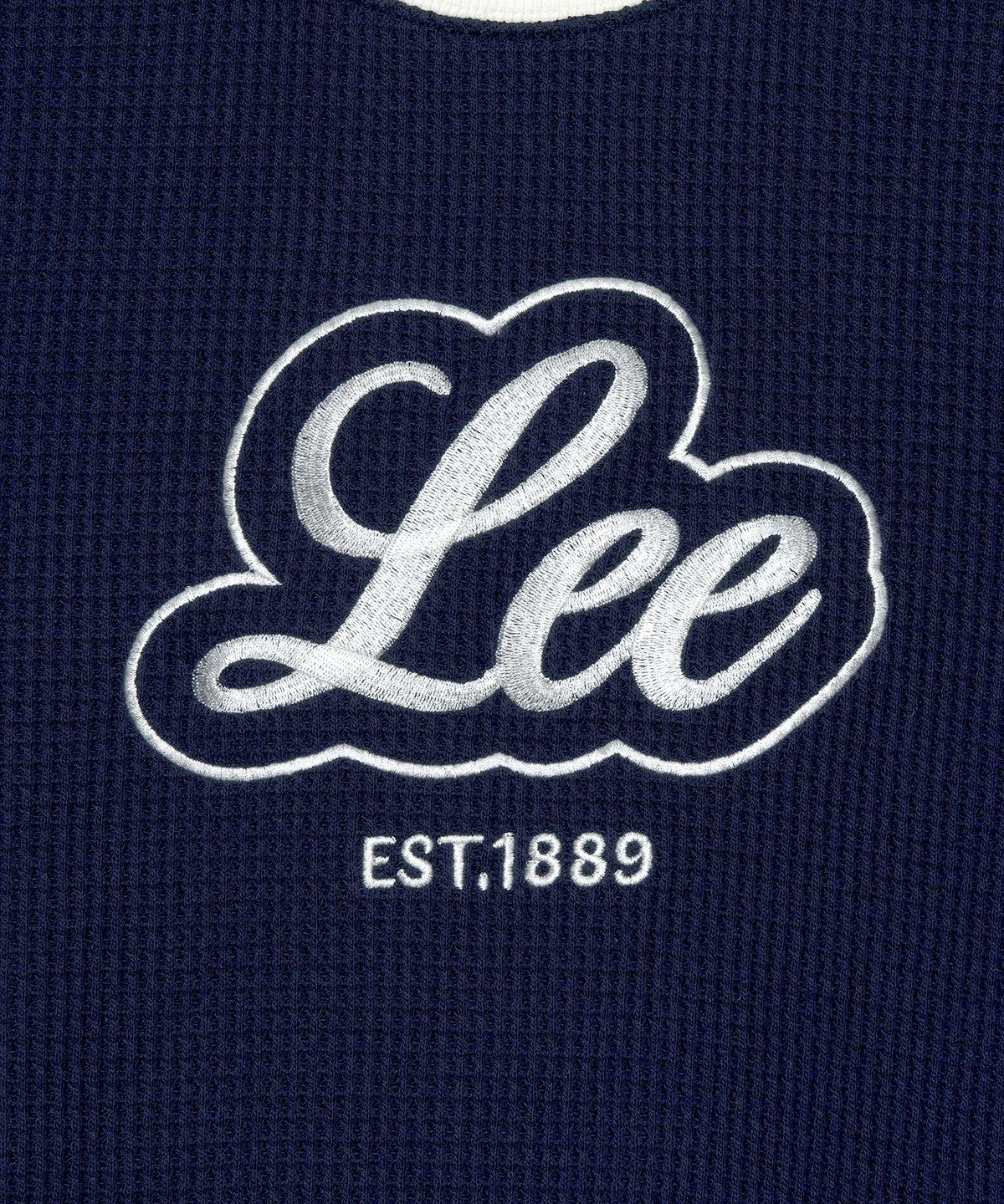 리(LEE) 우먼 와플 숏 슬리브 맨투맨 네이비