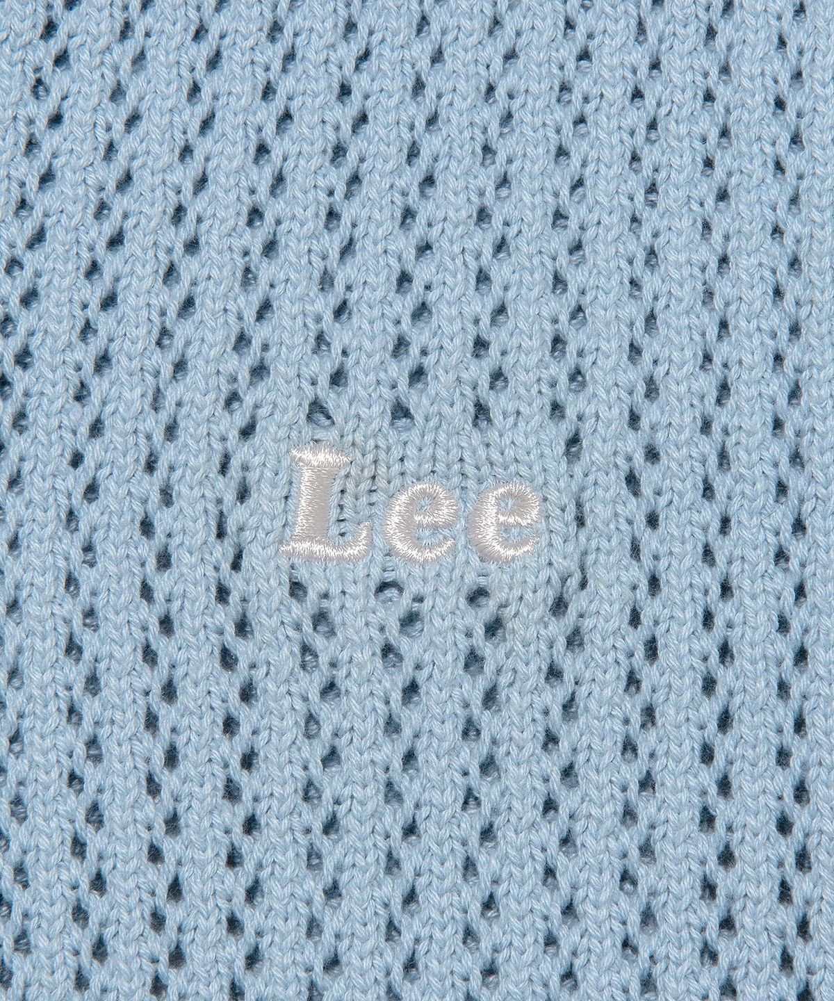 리(LEE) 브이넥 스카시 니트 베스트 스카이 블루