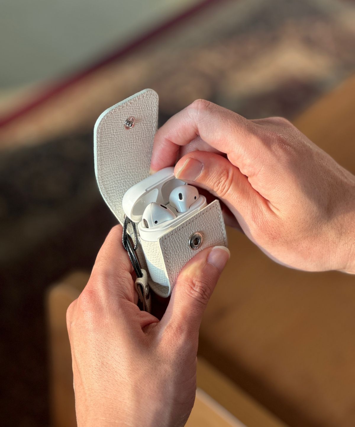 헤임달(HEIMDALLR) [Heimdallr] 스위프트 앱송 소가죽 에어팟 케이스 (airpods case)_4colors