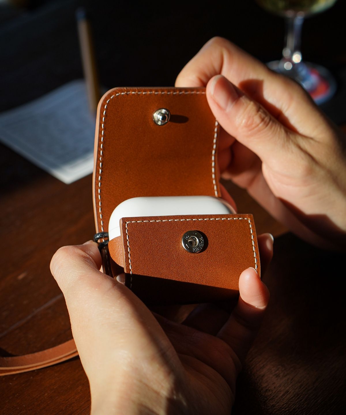 헤임달(HEIMDALLR) [Heimdallr] 스위프트 앱송 소가죽 에어팟 케이스 (airpods case)_4colors