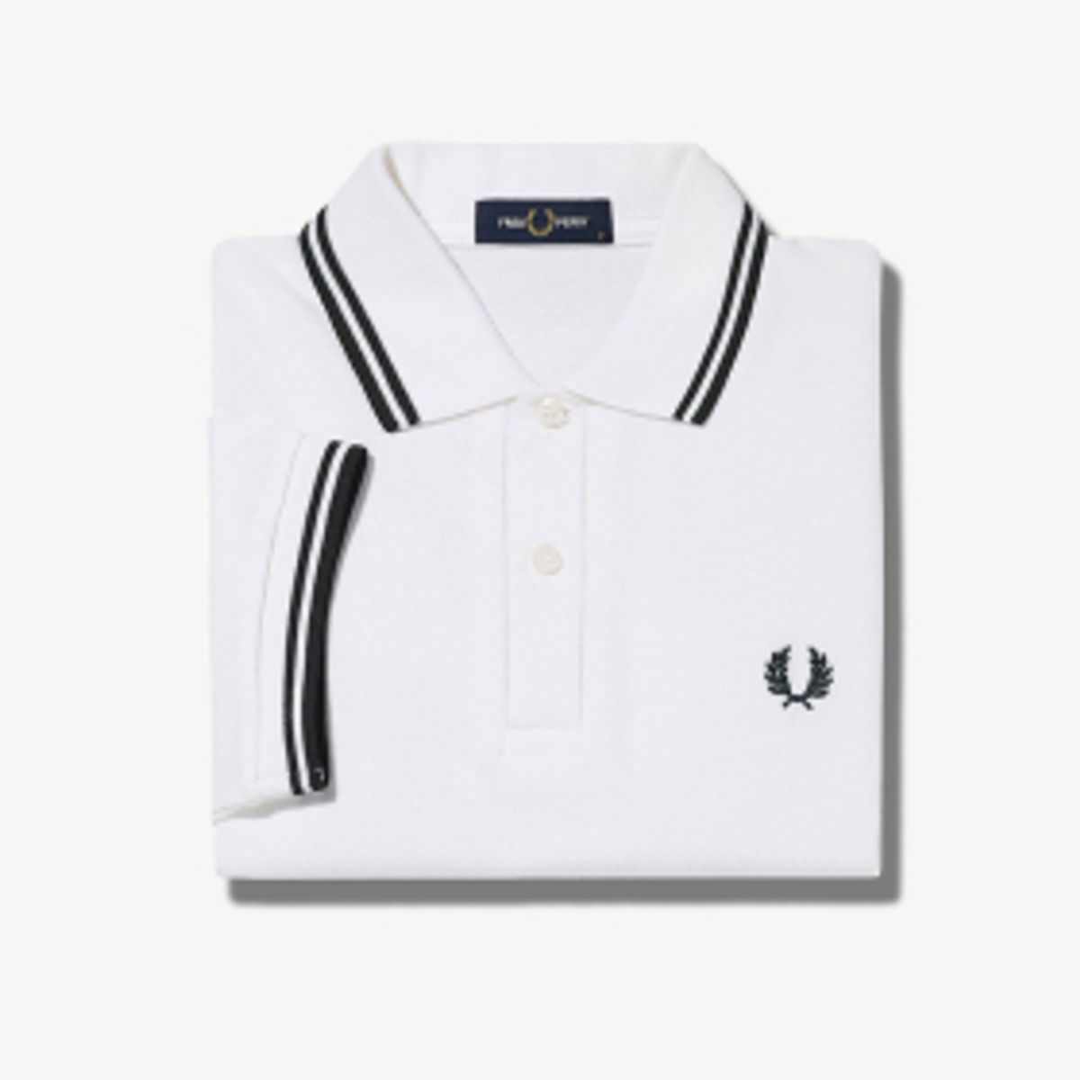 프레드페리(FRED PERRY) [G3600] 여성 트윈 팁 프레드페리 셔츠 - 화이트/블랙 G3600-200