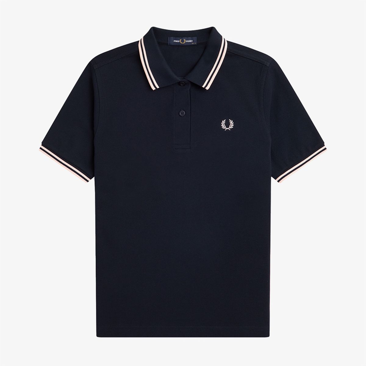 프레드페리(FRED PERRY) [G3600] 여성 트윈 팁 프레드페리 셔츠 - 네이비/실키피치 AFPF2413600-I49