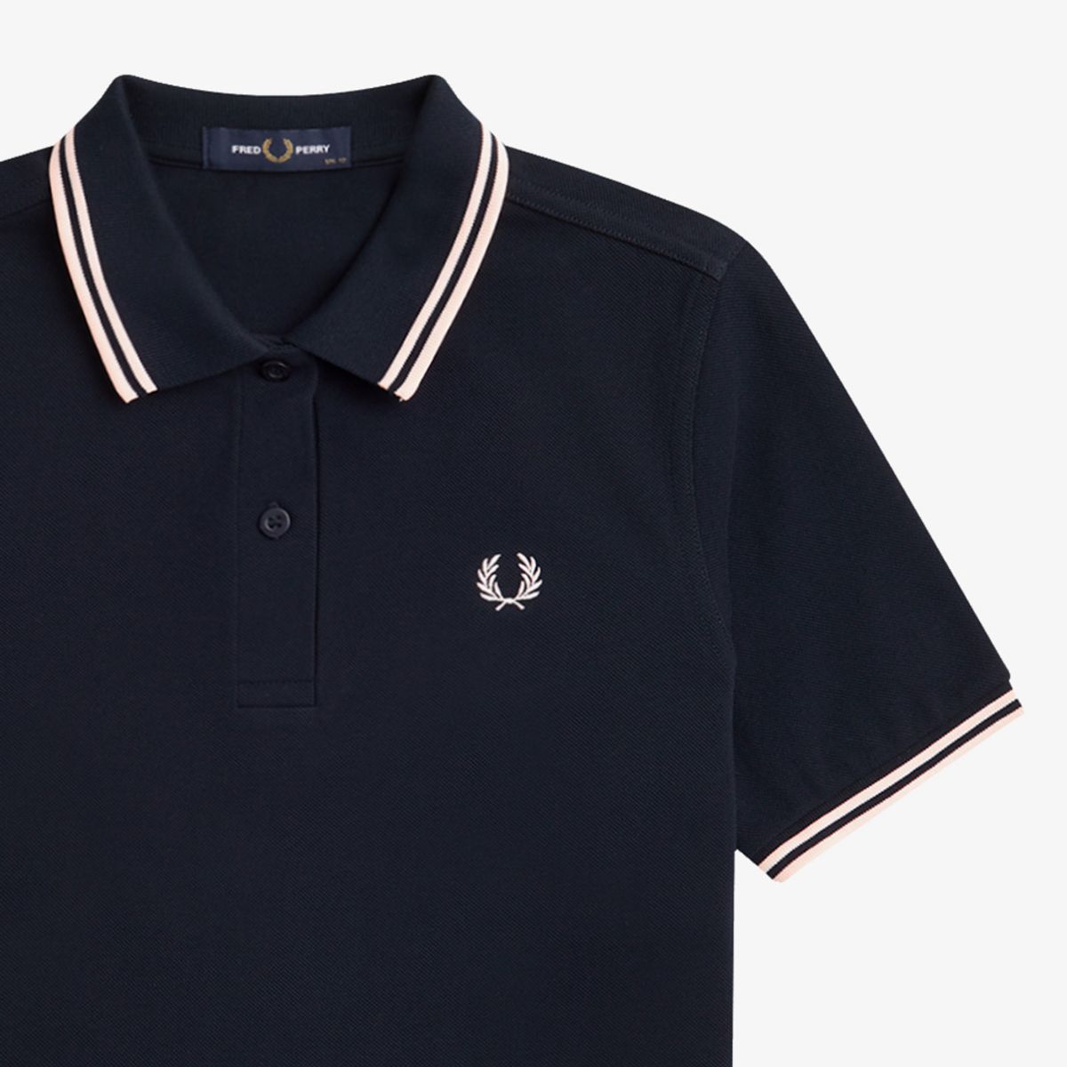 프레드페리(FRED PERRY) [G3600] 여성 트윈 팁 프레드페리 셔츠 - 네이비/실키피치 AFPF2413600-I49