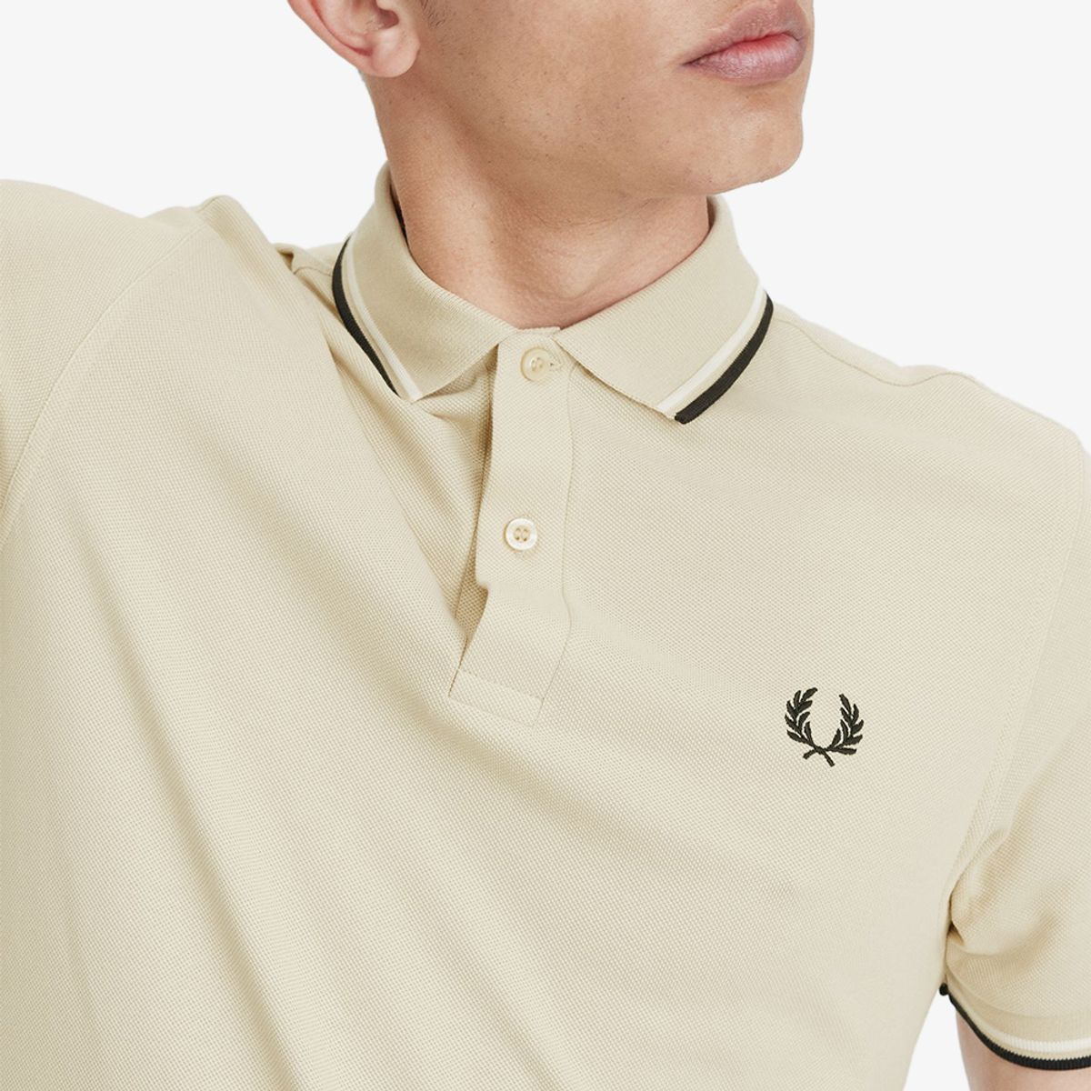 프레드페리(FRED PERRY) [M3600] 트윈 팁 프레드페리 셔츠 - 오트밀/에크루/블랙 AFPM2413600-U87
