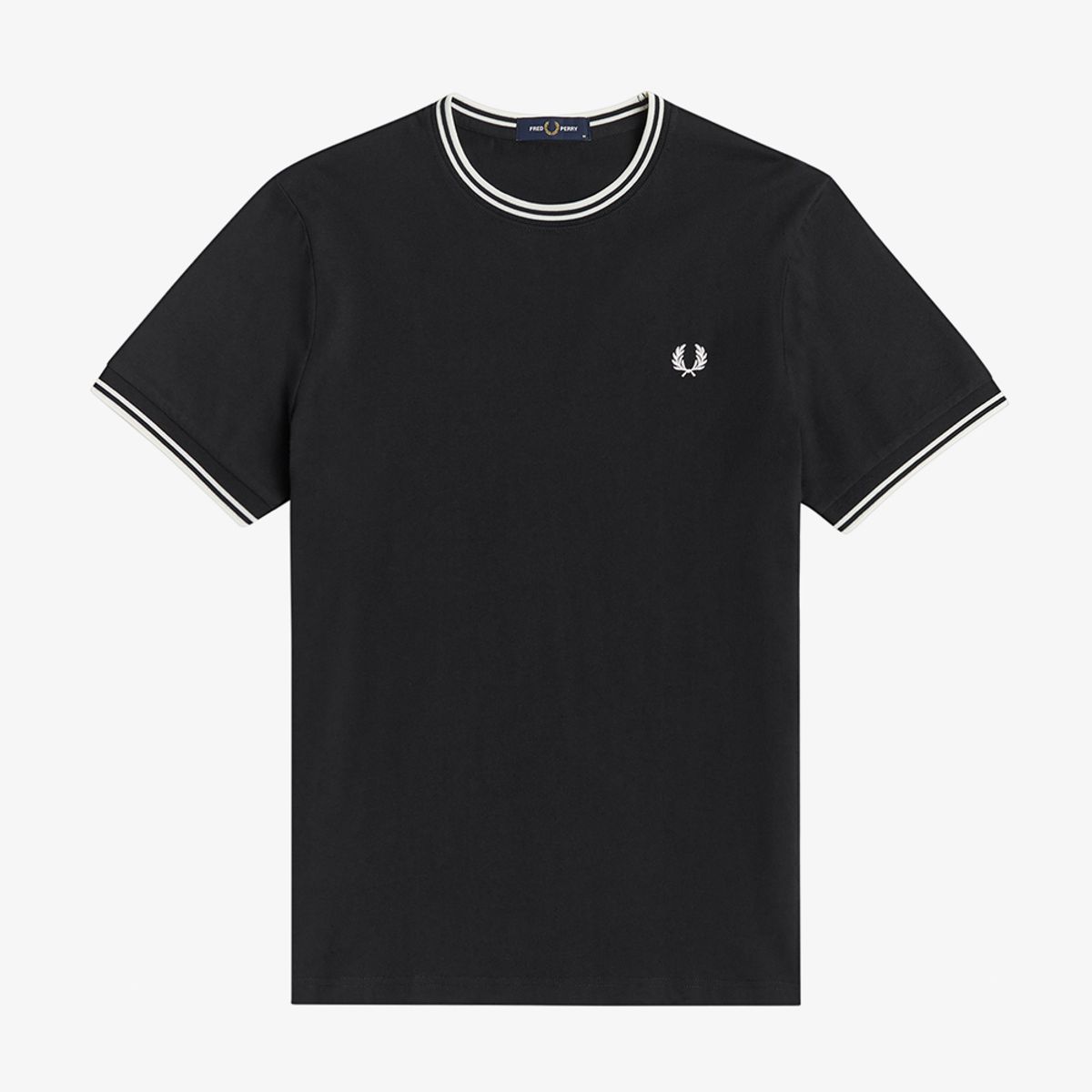 프레드페리(FRED PERRY) [Baseline] 트윈 팁 티셔츠 - 블랙 M1588-102
