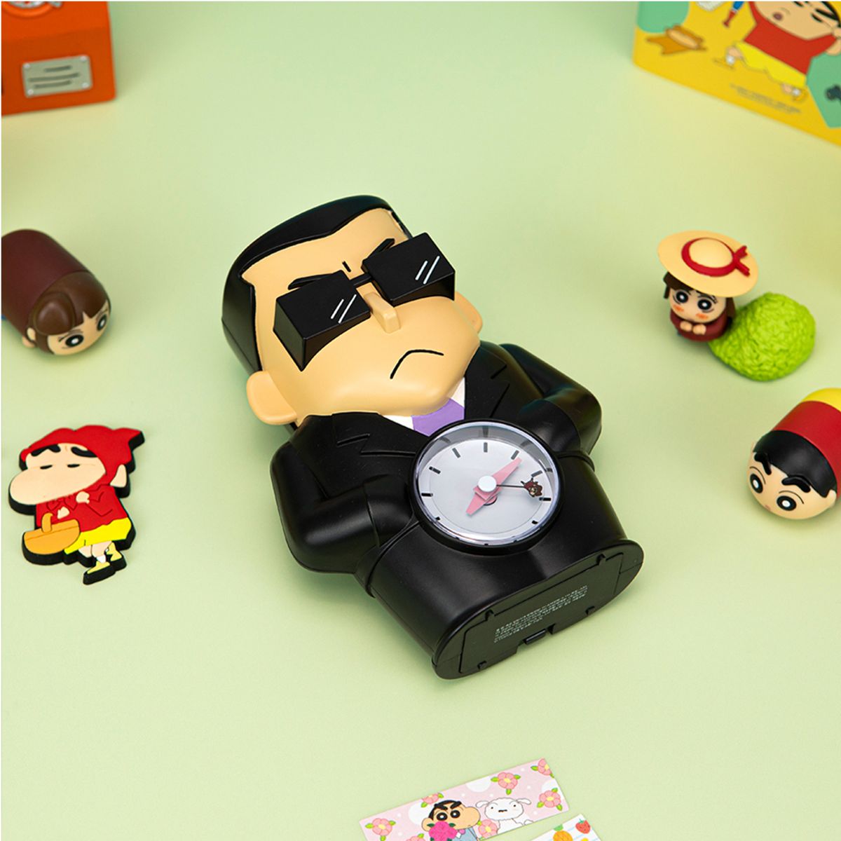 레토(LETO) 짱구 흑곰 탁상 알람 시계