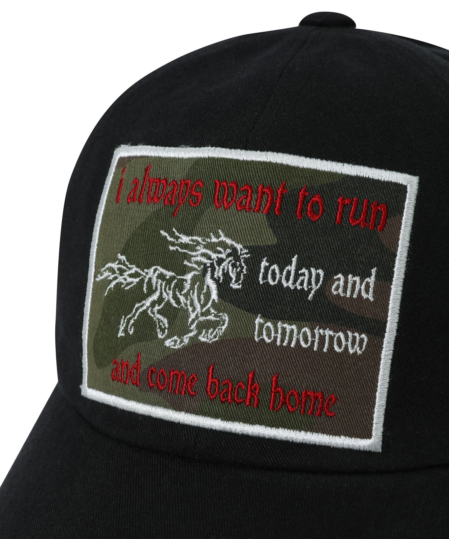 │bauf│ Horse Patch Ball Cap Black BFH-24A-U-BLK-070 MUSINSA | BAUF Horse Patch Ball Cap [Black]