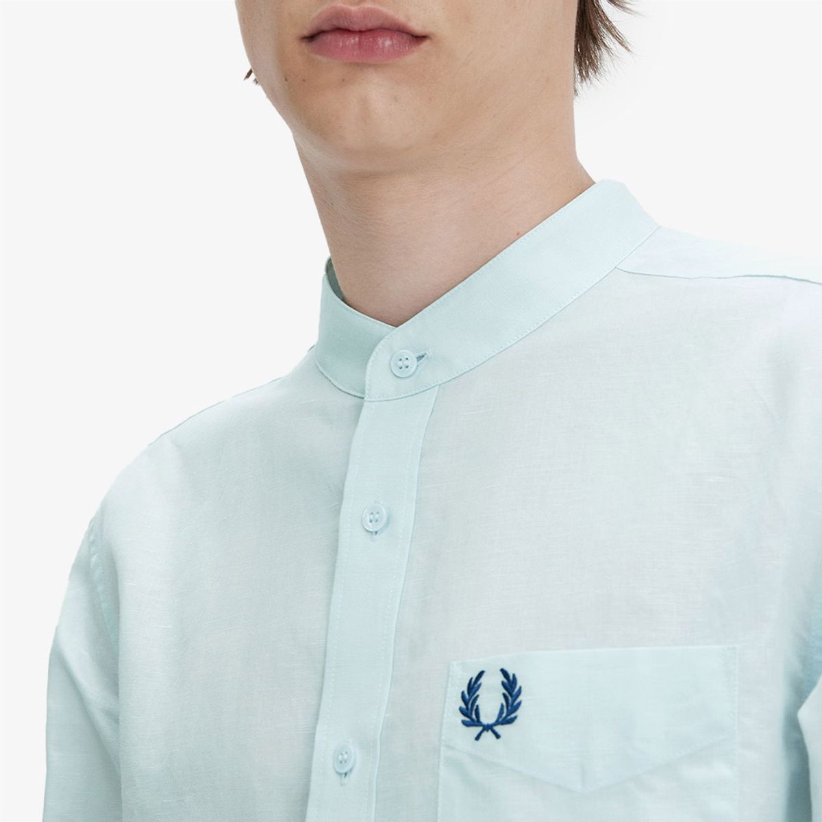 프레드페리(FRED PERRY) [Sharp] 린넨 블렌드 그랜대드 칼라 셔츠(R30) AFPM2417763-R30