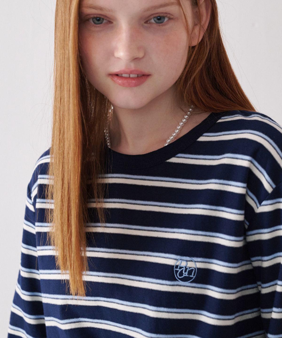 론론(RONRON) MULTI STRIPE LONG SLEEVE NAVY