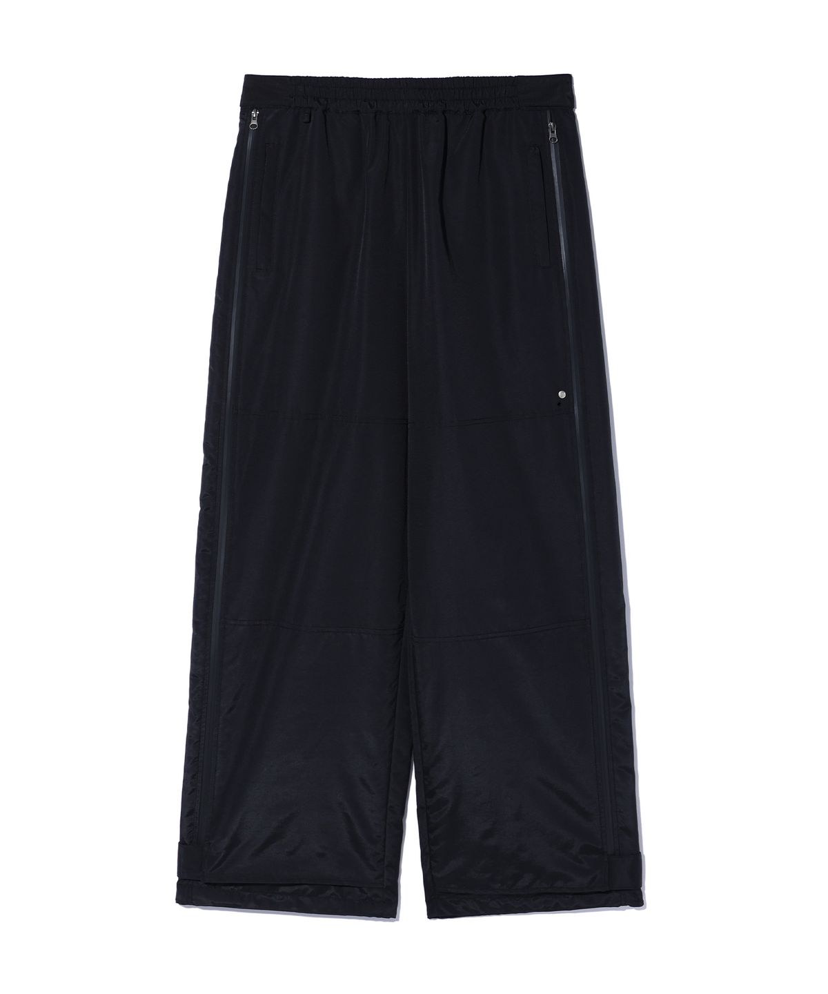 이에이(IEY) COVER ZIP-UP NYLON PANTS Black