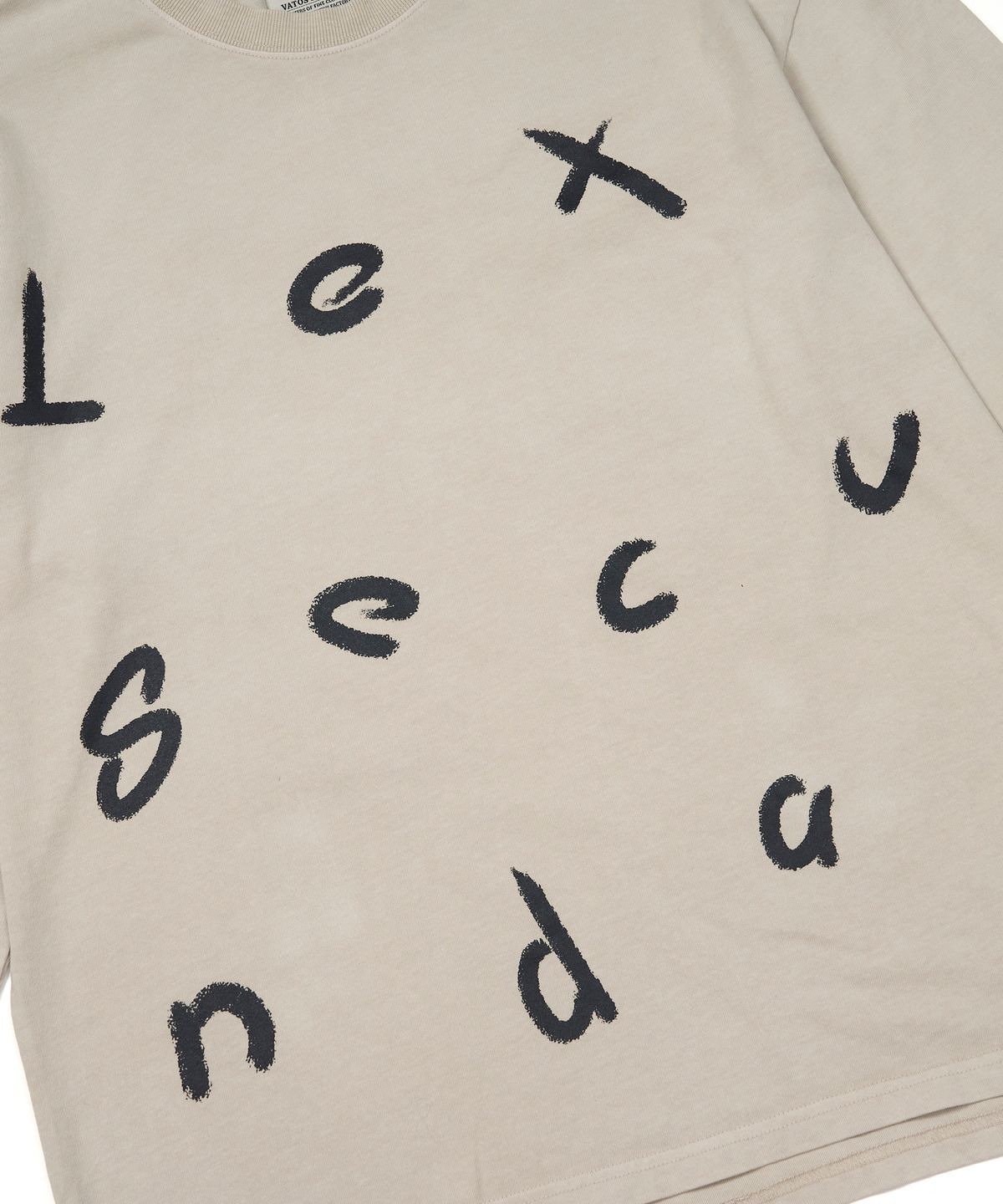 스티그마(STIGMA) Lexsecunda Vintage-Like Oversized Long Sleeves T-Shirts  Beige