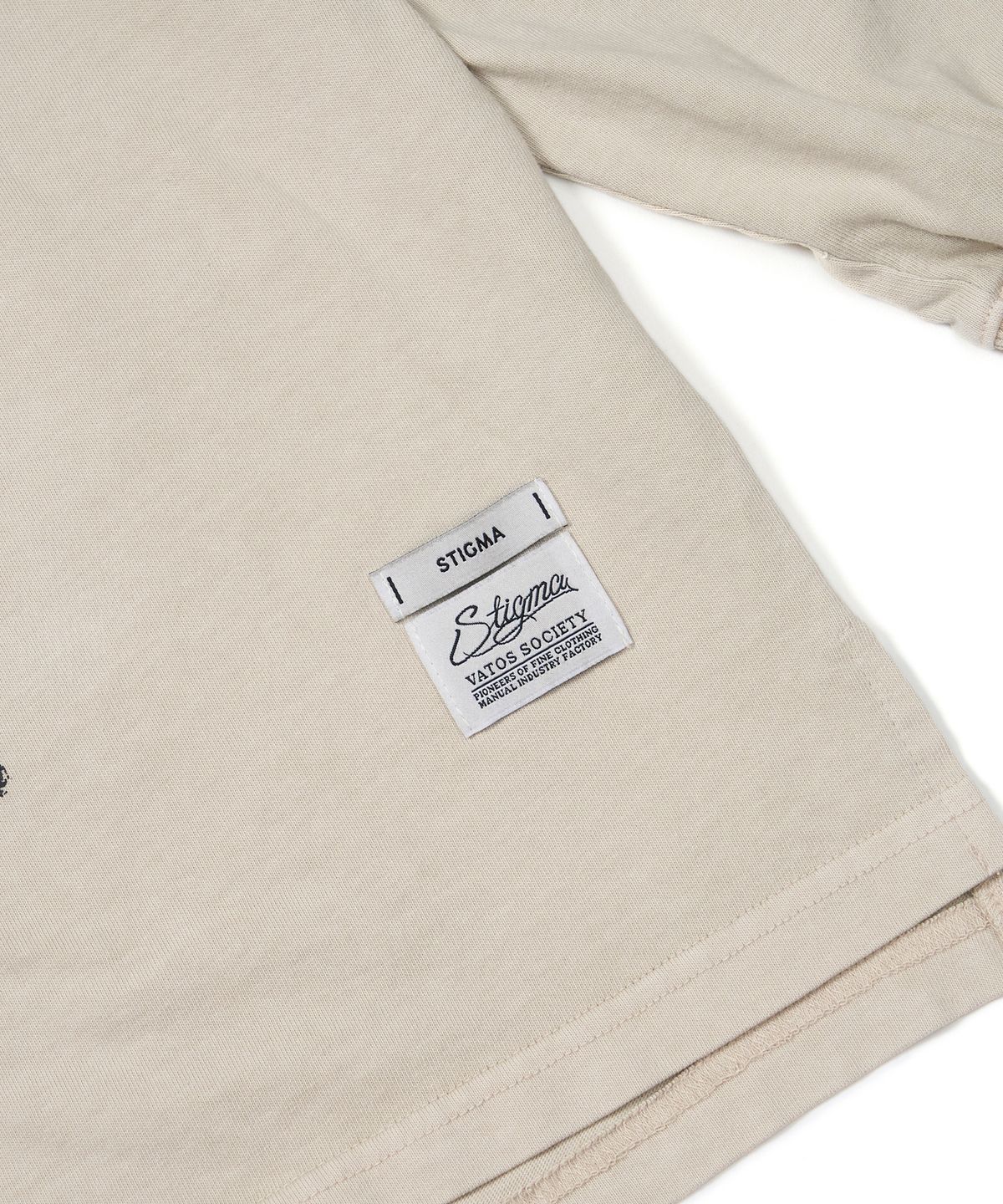 스티그마(STIGMA) Lexsecunda Vintage-Like Oversized Long Sleeves T-Shirts  Beige