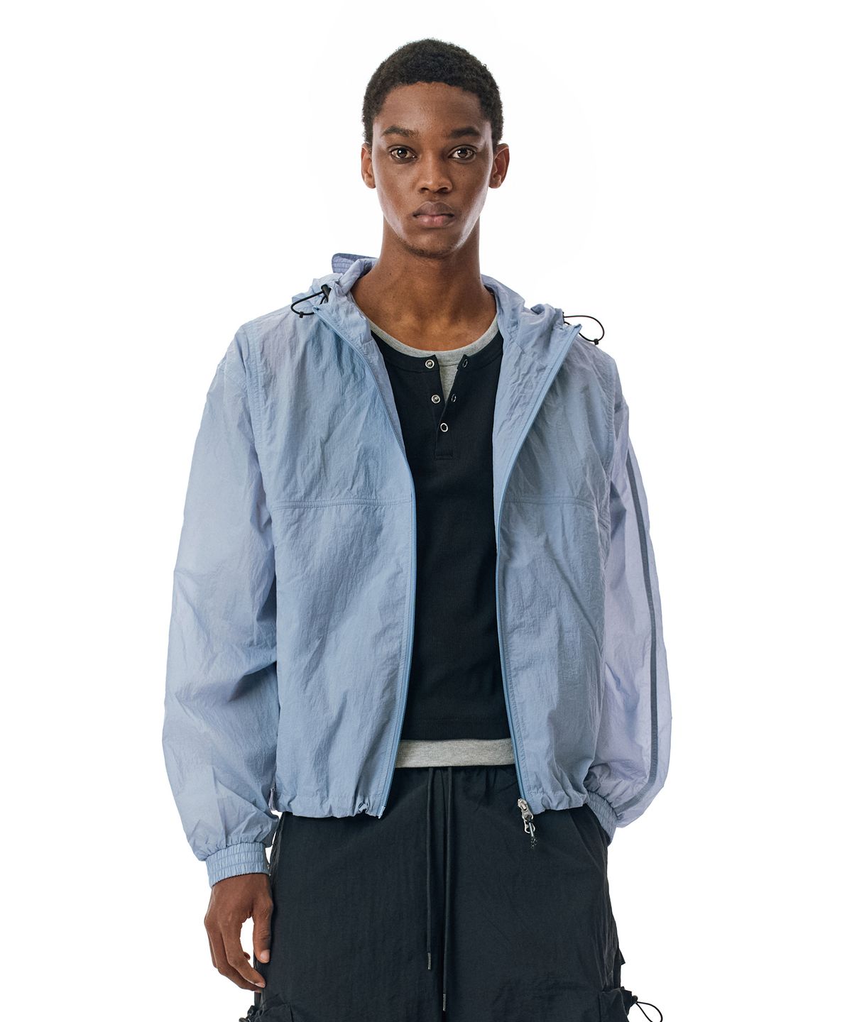 세컨모놀로그(SECONDMONO) Flap Sheer Windbreaker [SKYBLUE]_SEJK010SKYBLUE