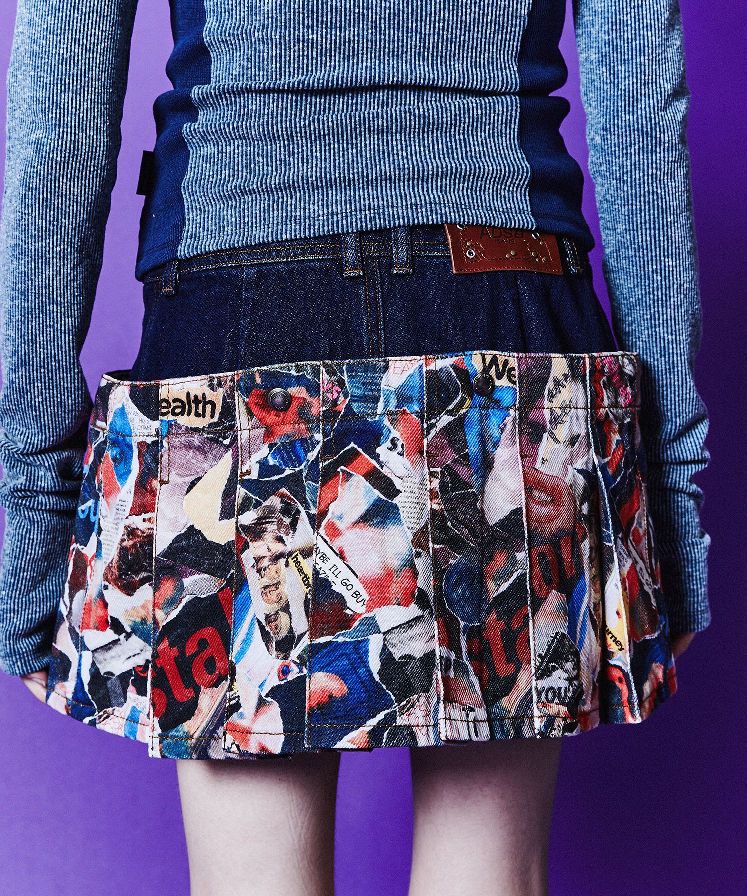 ★ANDERSSON BELL★ Magazine Printed Layered Mini Skirt apa70 MUSINSA | ANDERSSON BELL FOR WOMEN Magazine Printed Layered