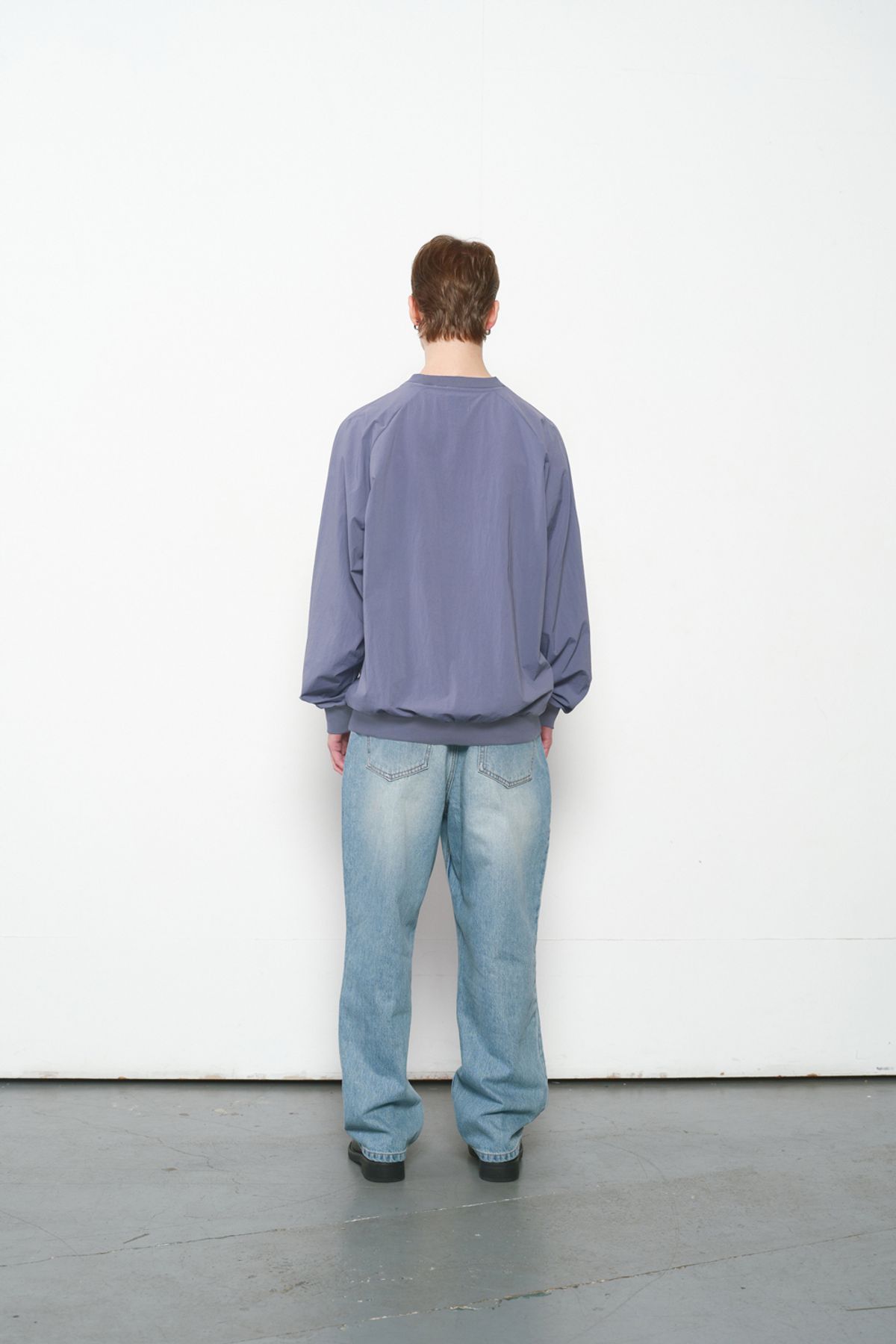 홀리선(HORLISUN) Jameson Long Woven Pullover Shirt Blue