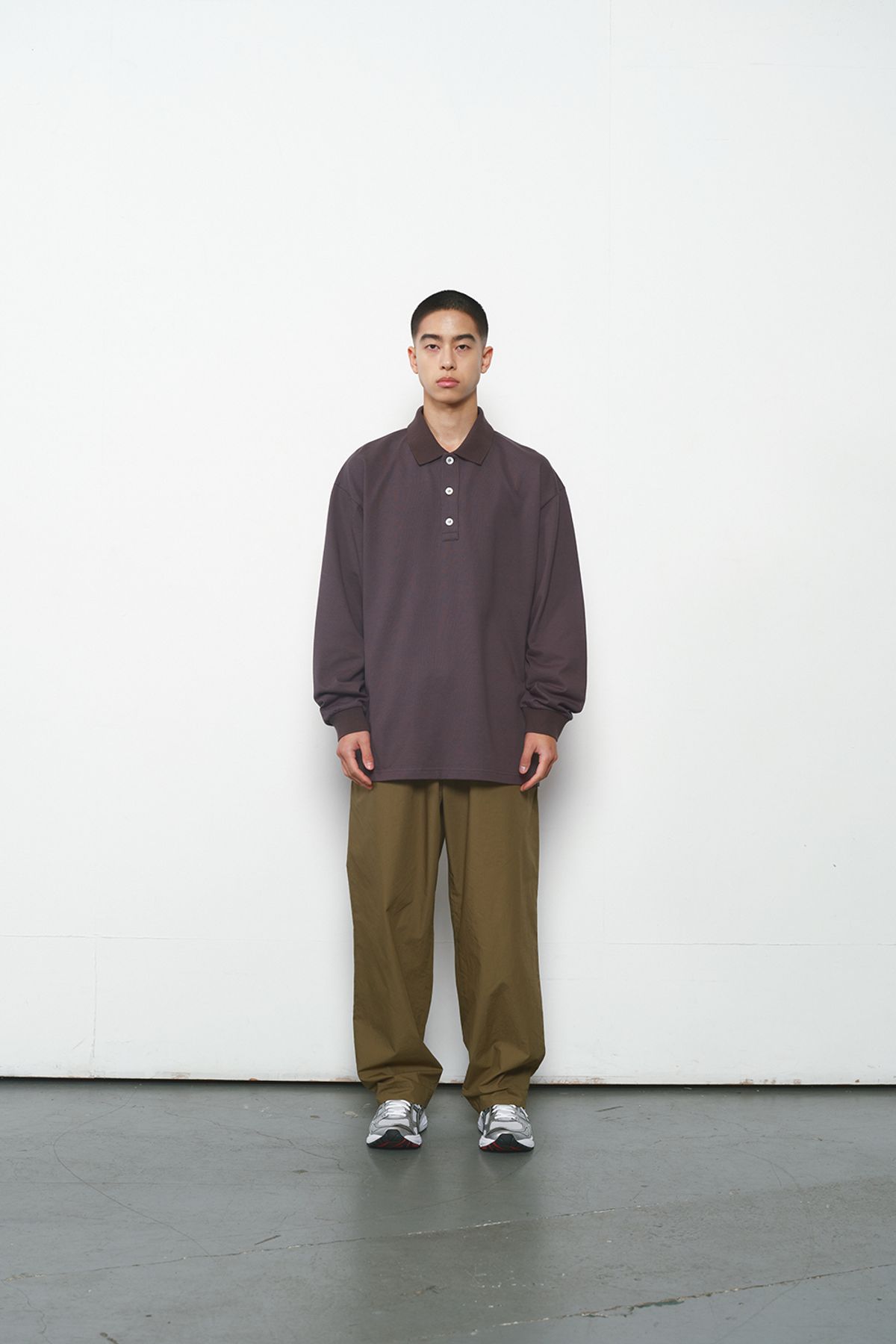 홀리선(HORLISUN) Sumerset Long Pique Pullover Shirt Charcoal