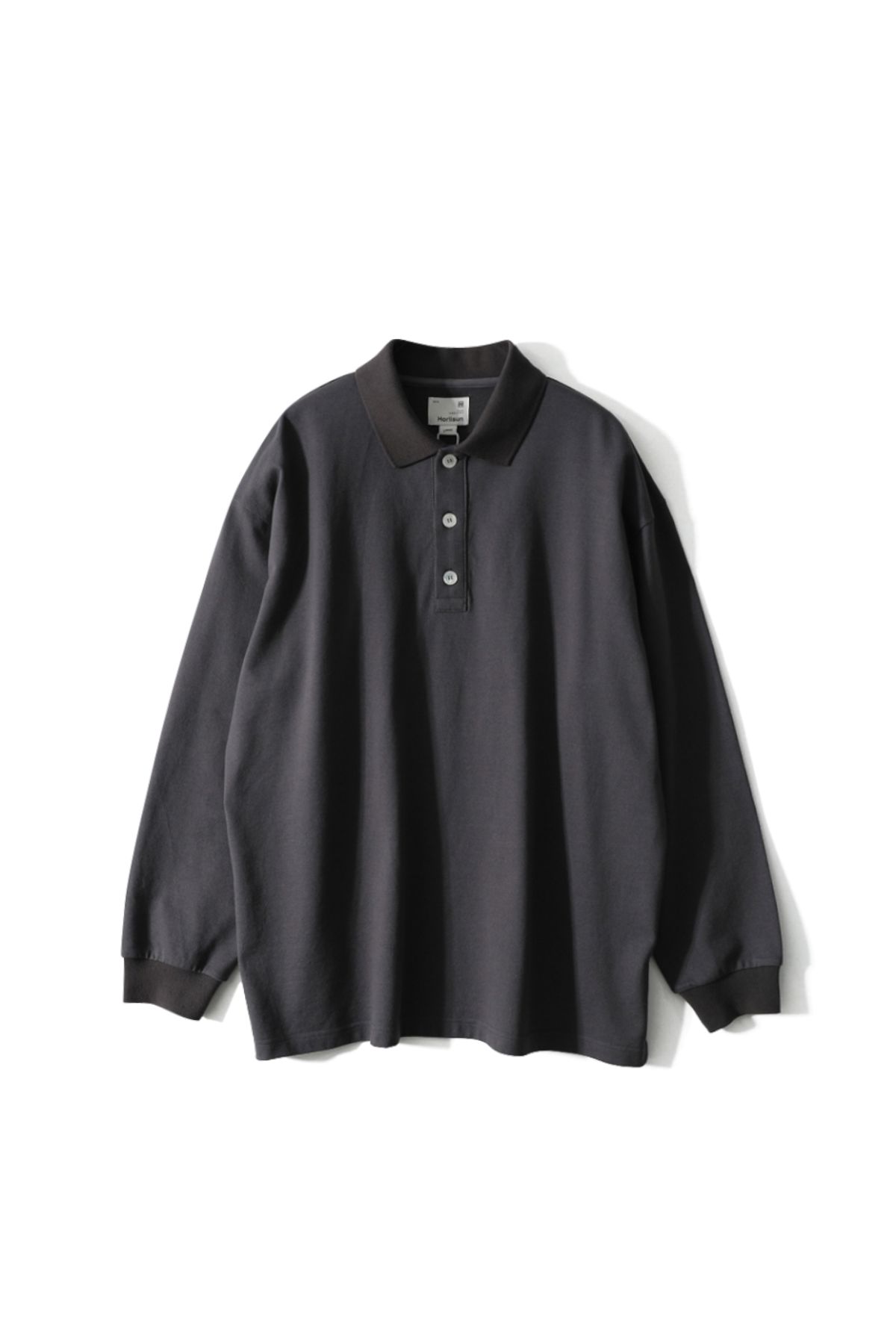 홀리선(HORLISUN) Sumerset Long Pique Pullover Shirt Charcoal