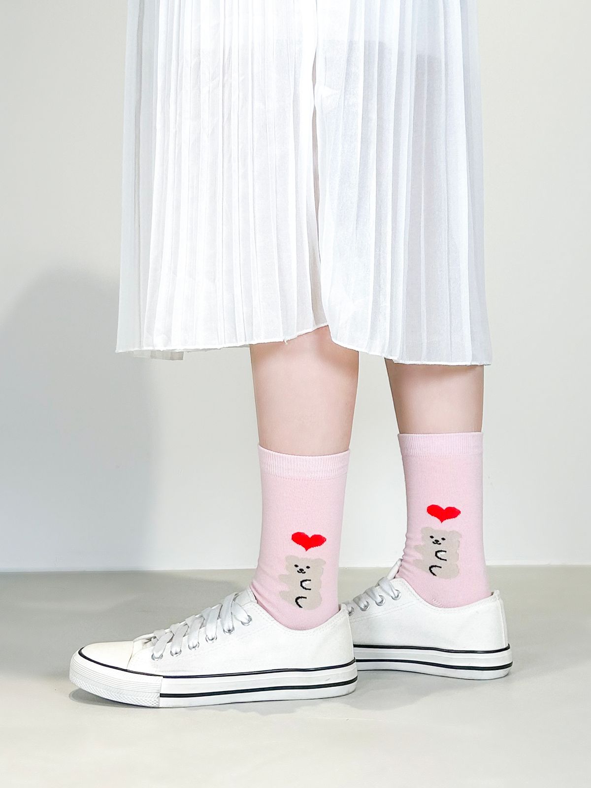옐로우삭스(YELLOWSOCKS) [옐로우삭스X버터블라썸] 러브 베어 핑크